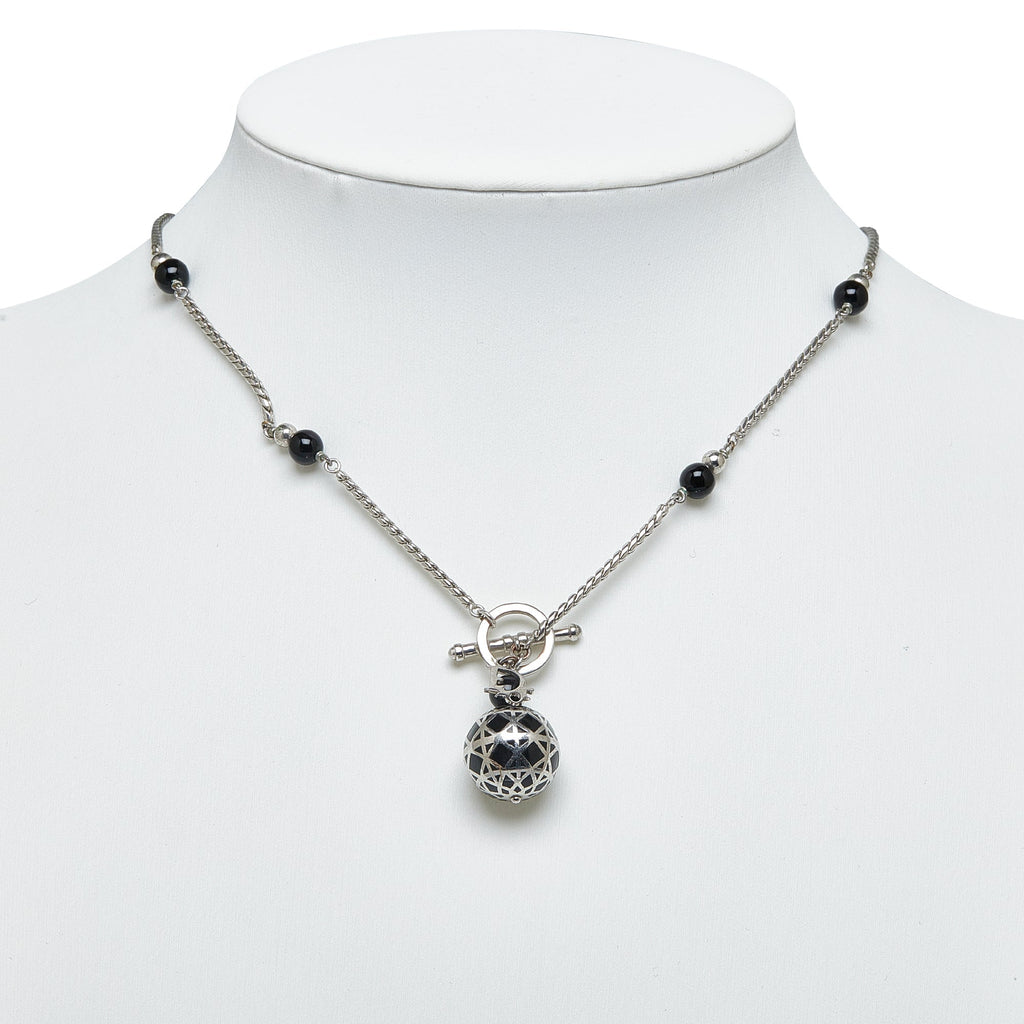 DIOR Cannage Ball Clover Pendant Necklace Costume Necklace