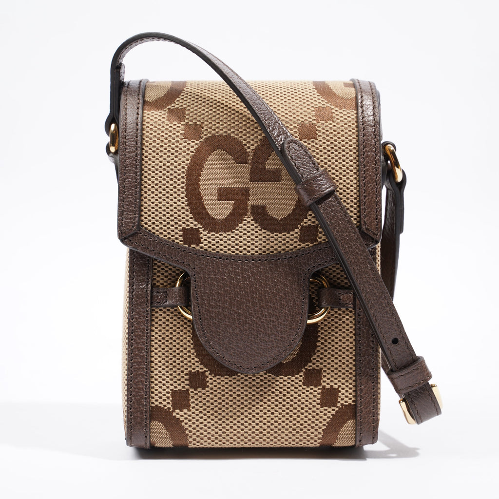 Gucci 1955 Horsebit Mini Beige and ebony GG supreme canvas Canvas