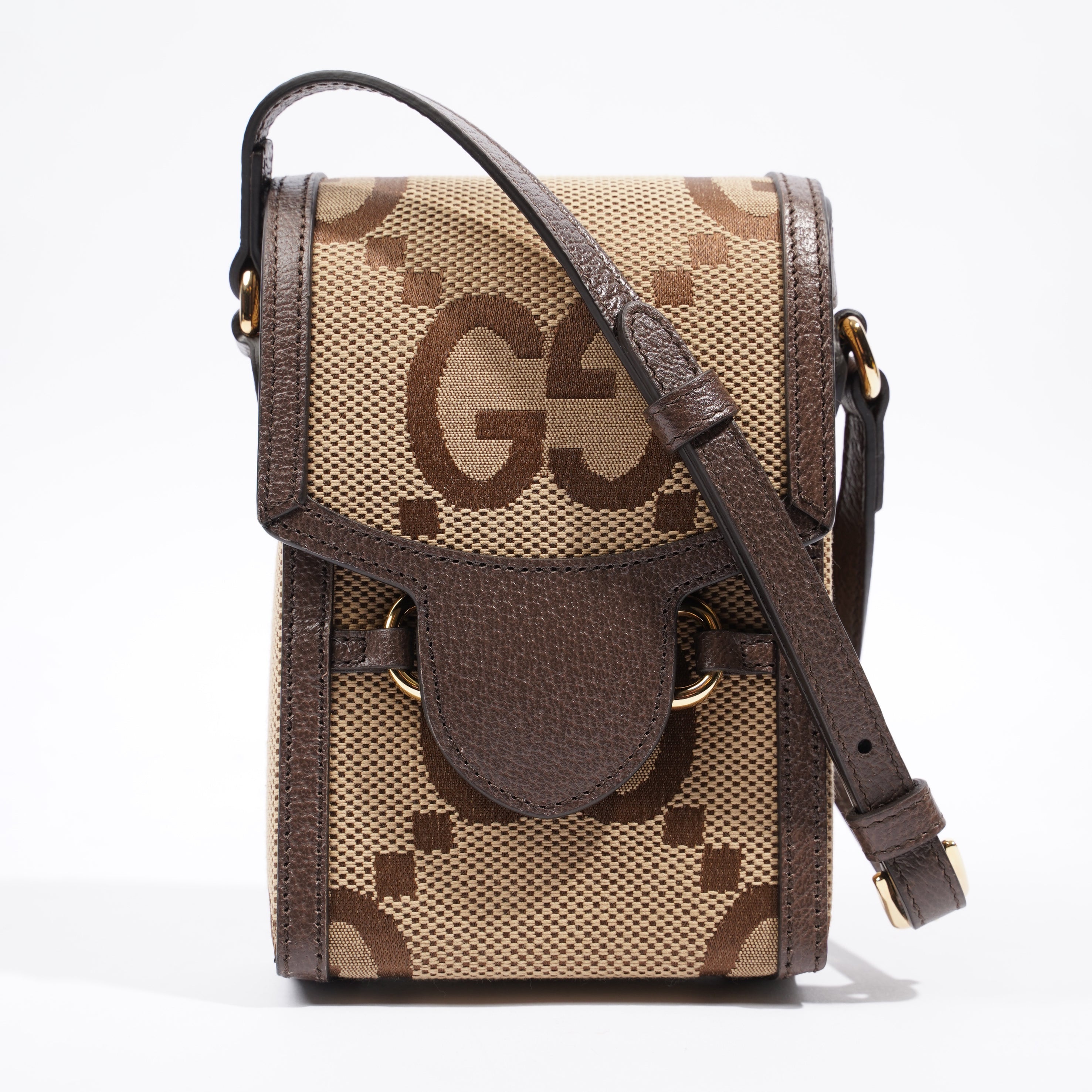 Gucci 1955 Horsebit Mini Beige and ebony GG supreme canvas Canvas