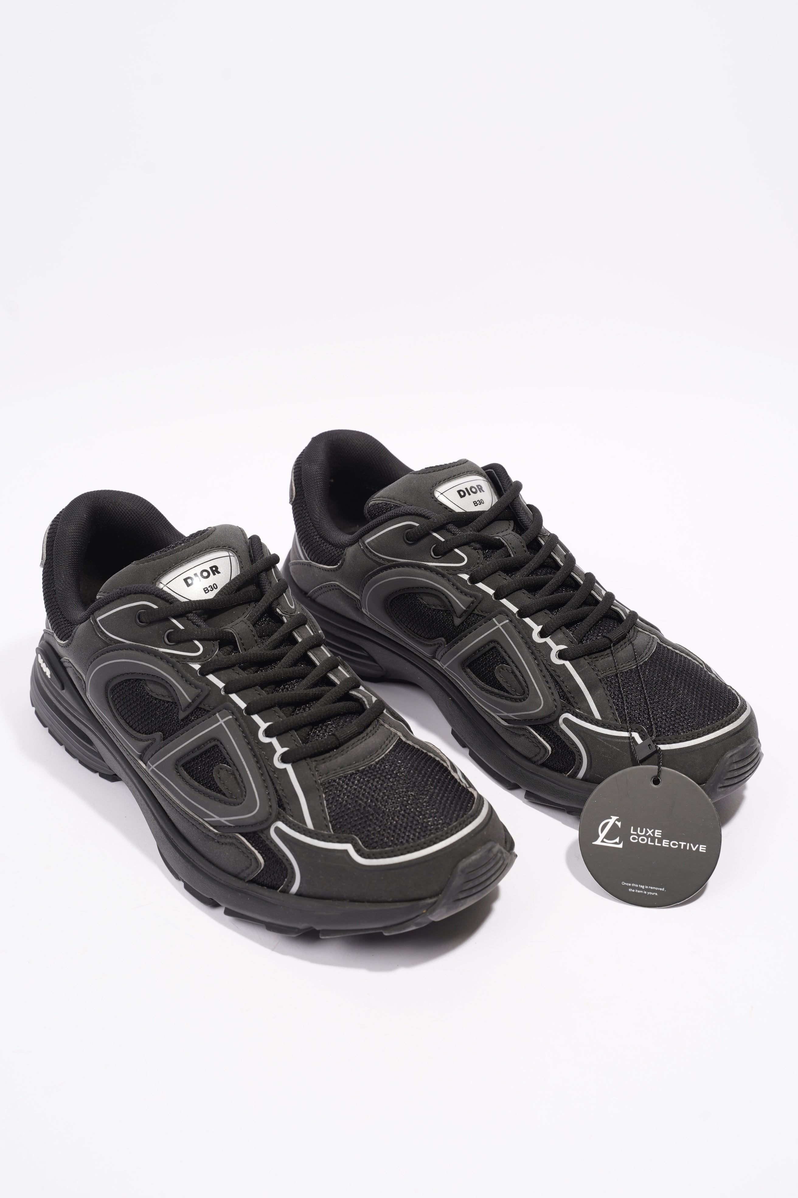 Christian Dior B30 Black / Silver Mesh EU 43 UK 9