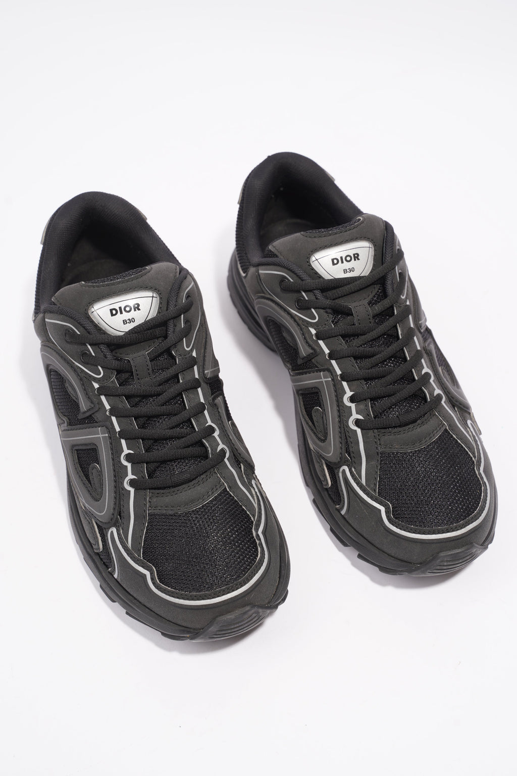Christian Dior B30 Black / Silver Mesh EU 43 UK 9