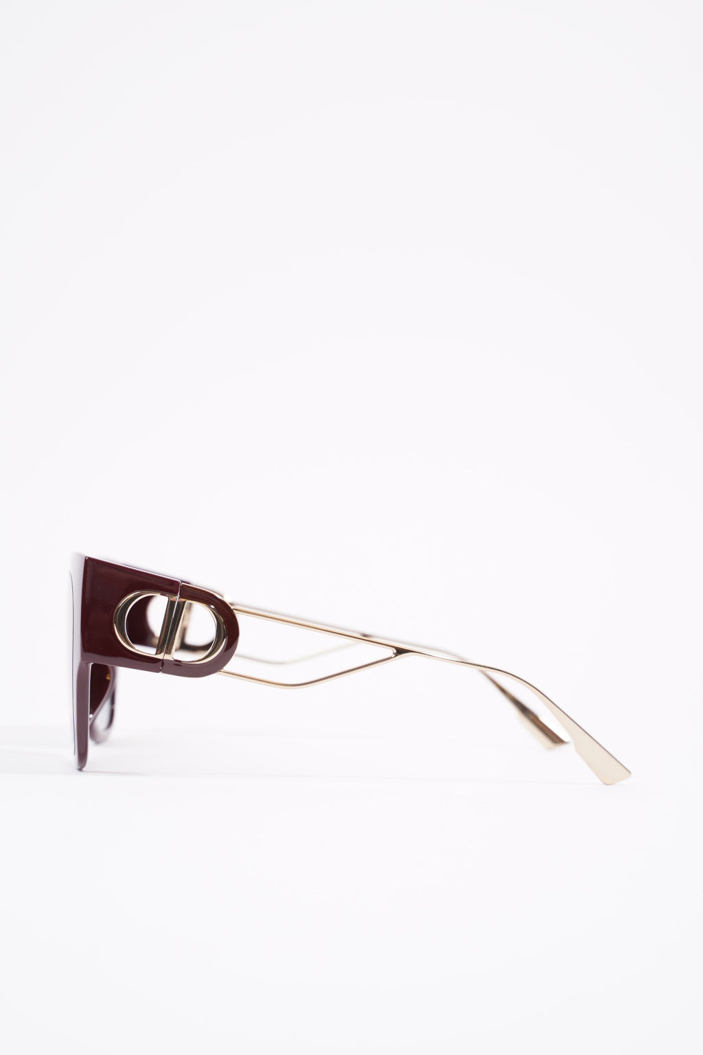 Christian Dior 30 Montaigne Sunglasses Maroon / Gold Acetate 135mm