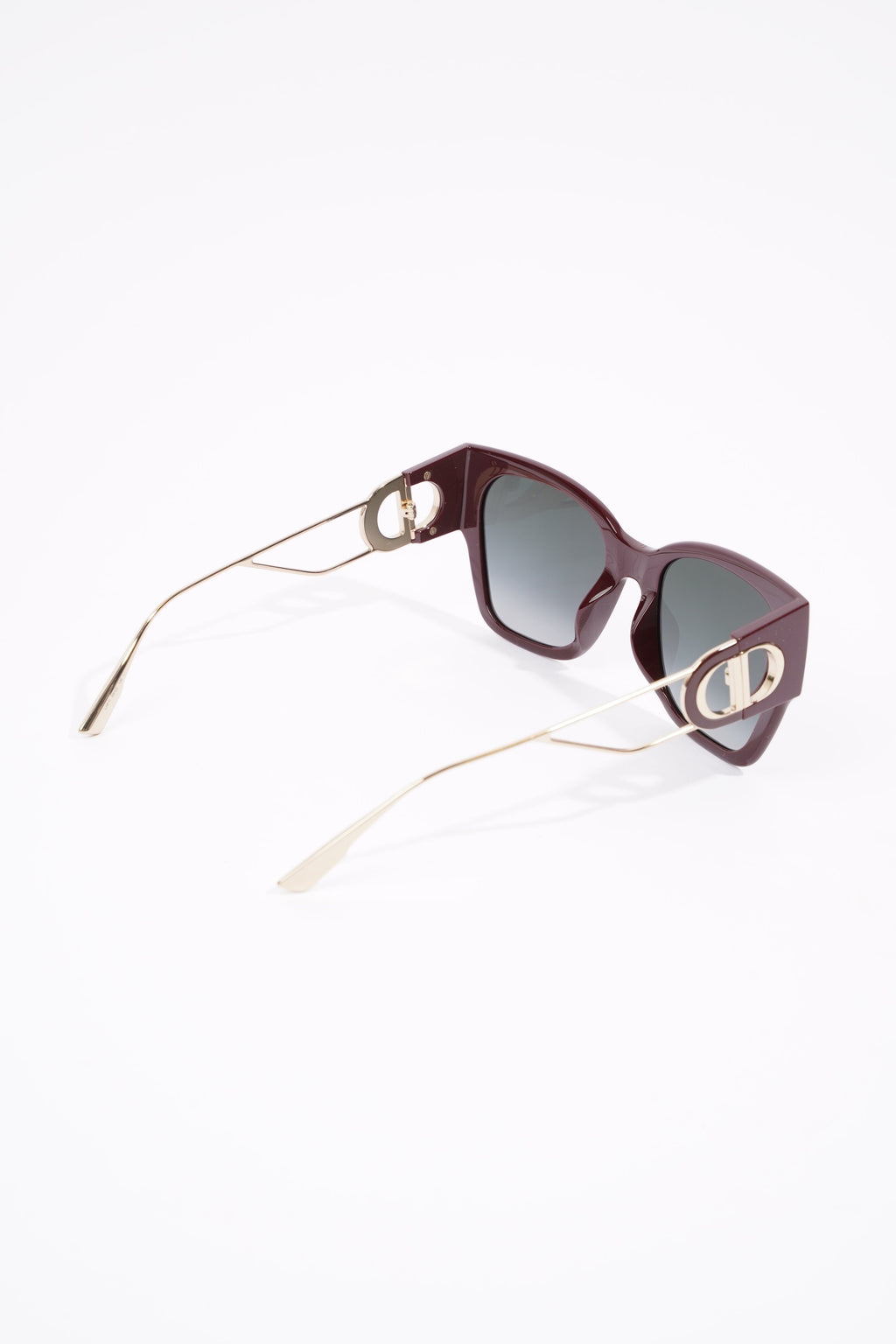 Christian Dior 30 Montaigne Sunglasses Maroon / Gold Acetate 135mm