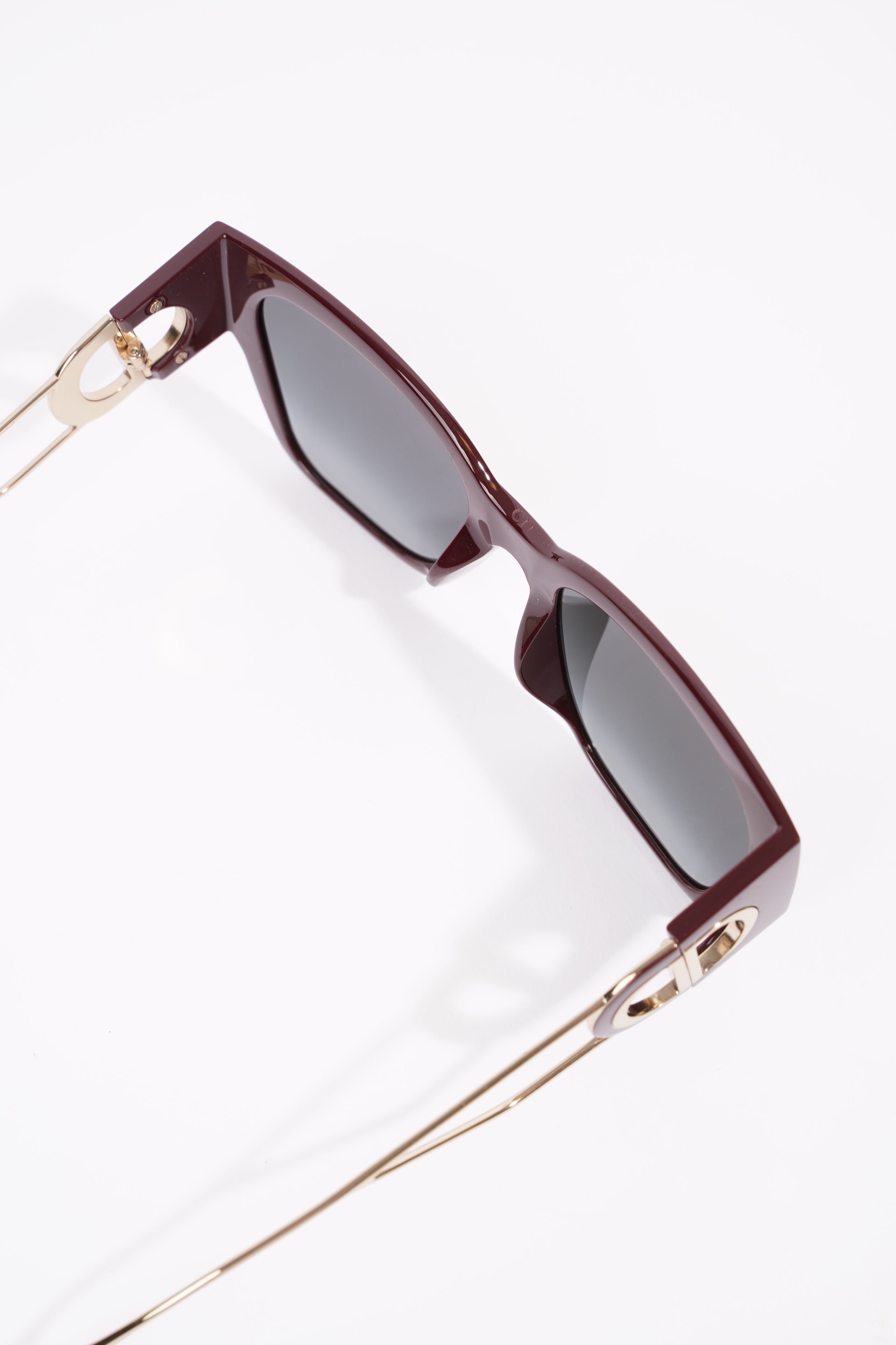 Christian Dior 30 Montaigne Sunglasses Maroon / Gold Acetate 135mm