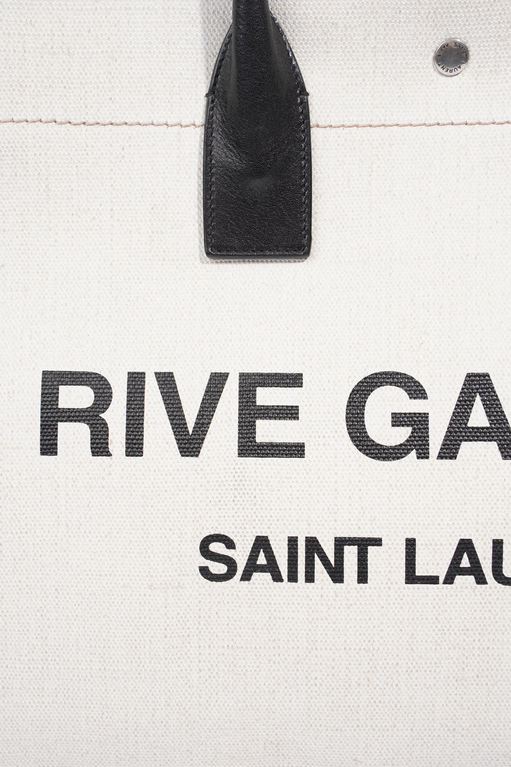 Saint Laurent Rive Gauche Tote Beige Cotton