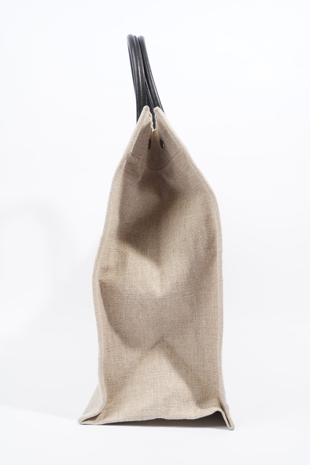 Saint Laurent Rive Gauche Tote Beige Cotton