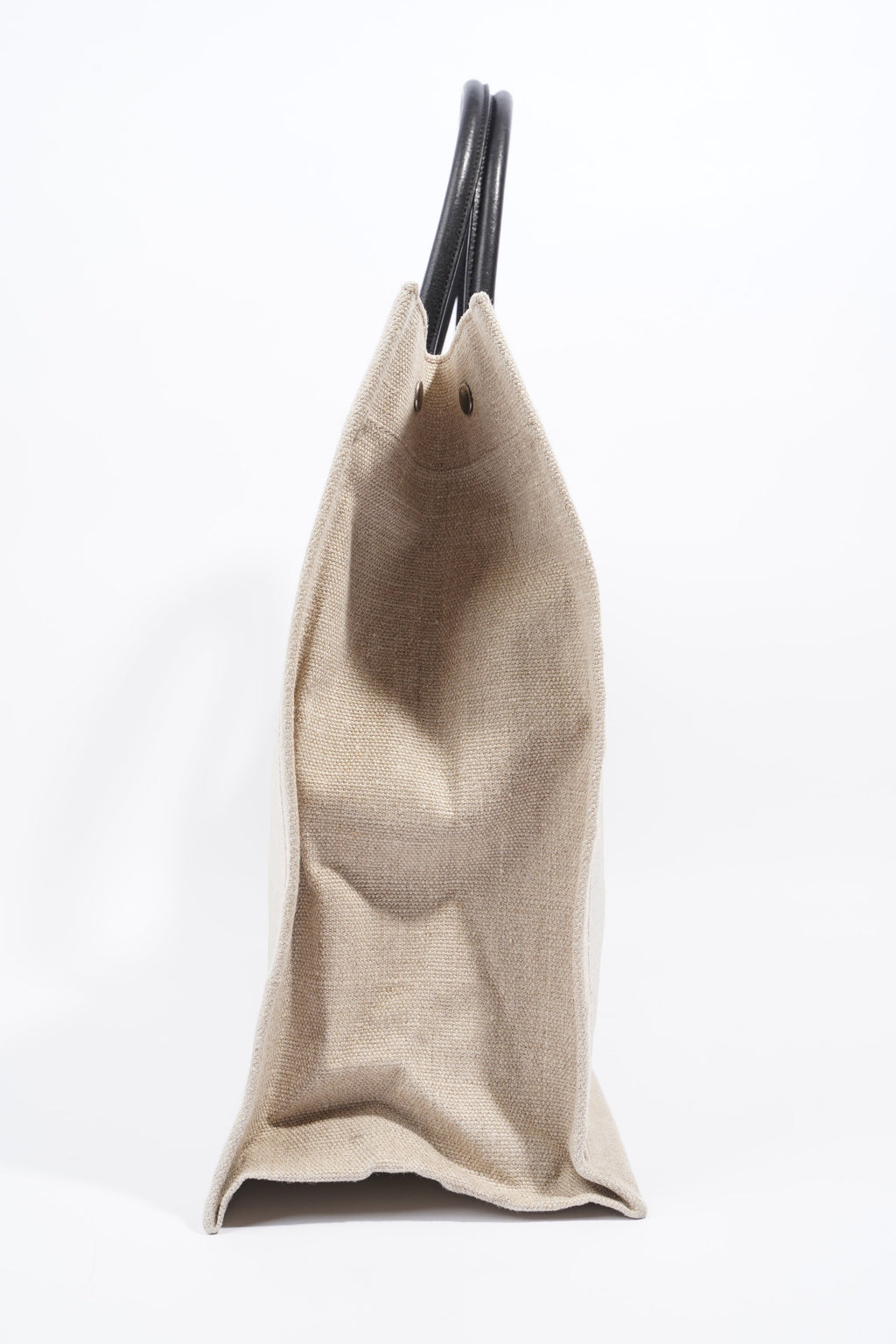 Saint Laurent Rive Gauche Tote Beige Cotton