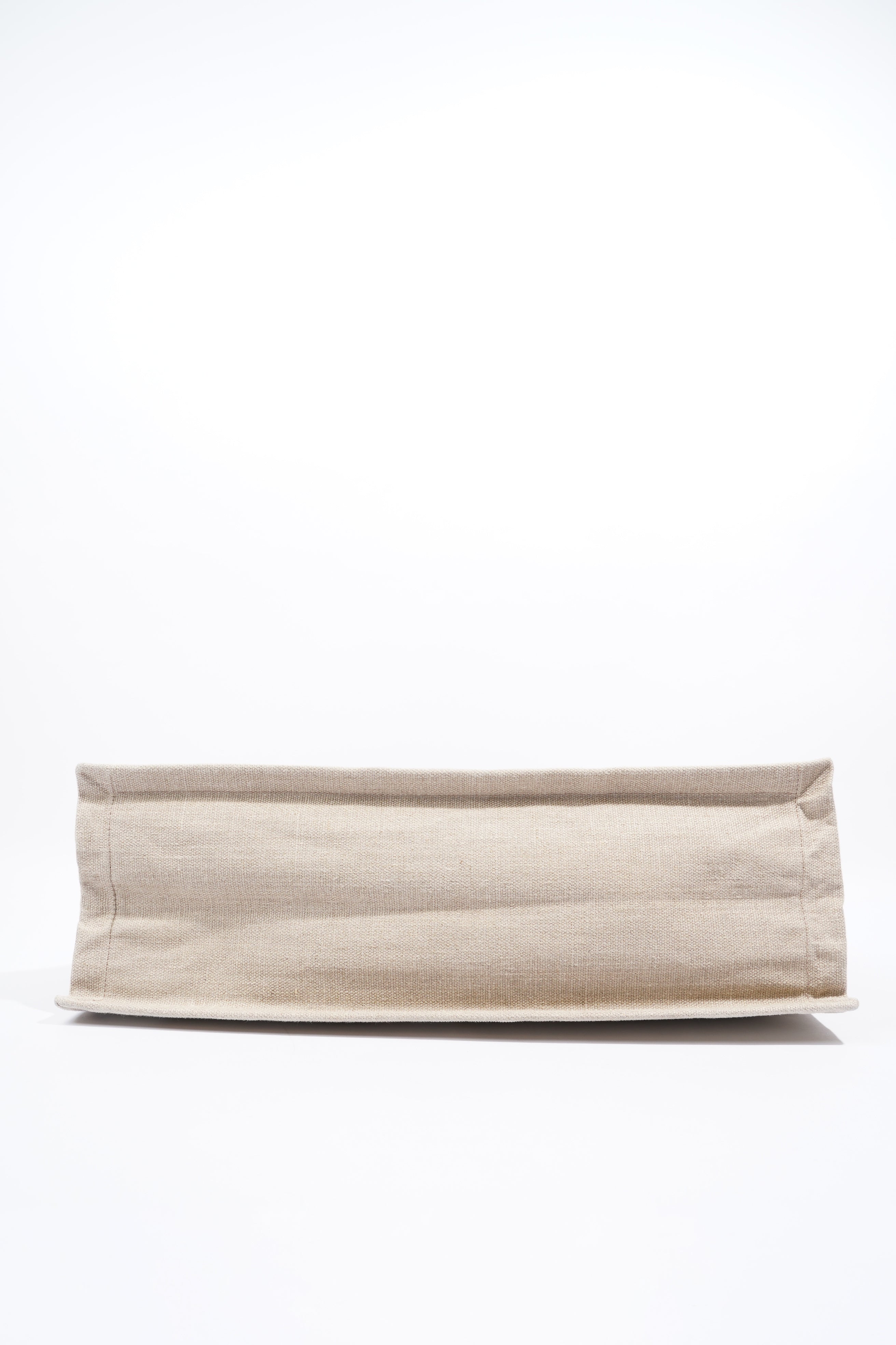 Saint Laurent Rive Gauche Tote Beige Cotton
