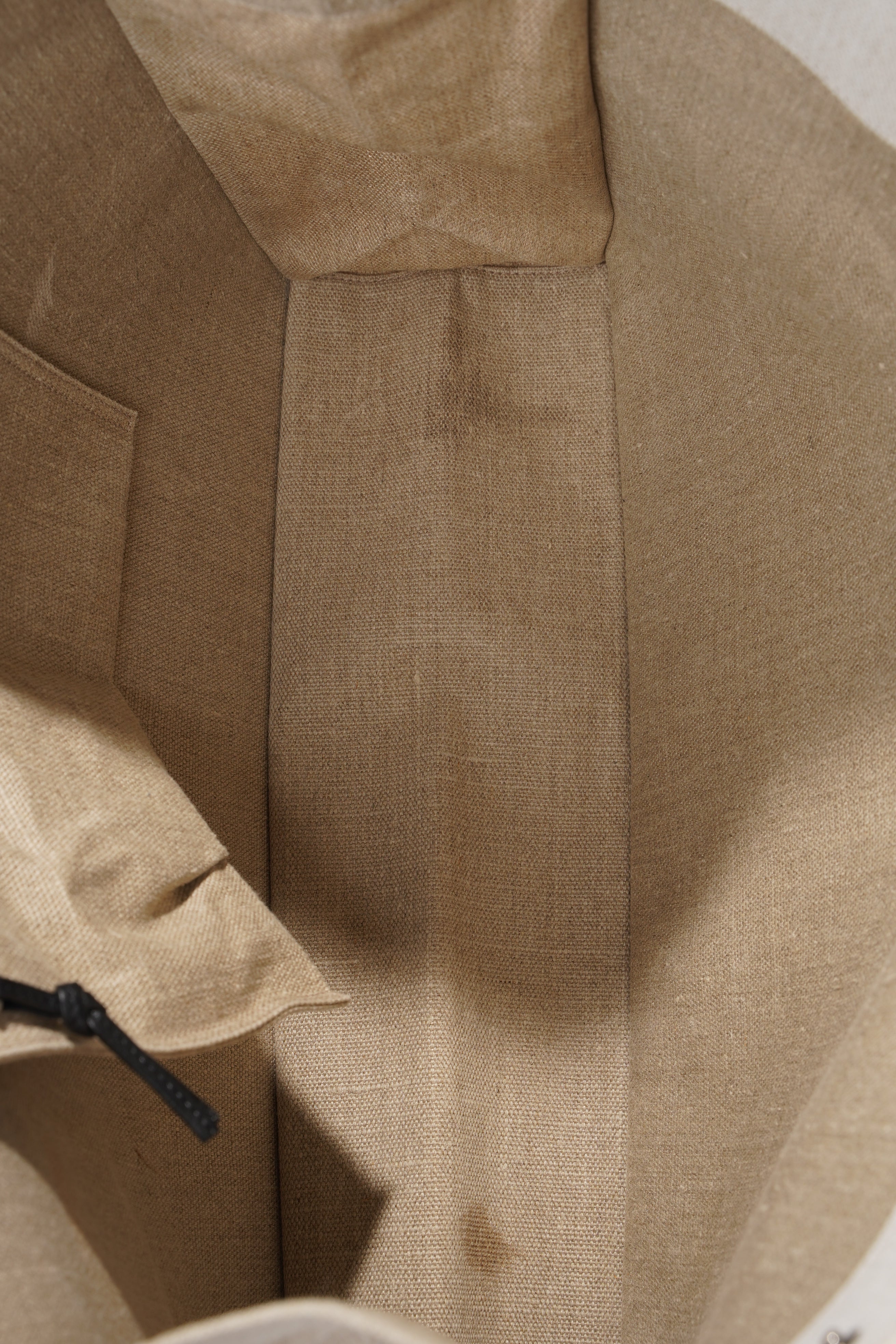 Saint Laurent Rive Gauche Tote Beige Cotton