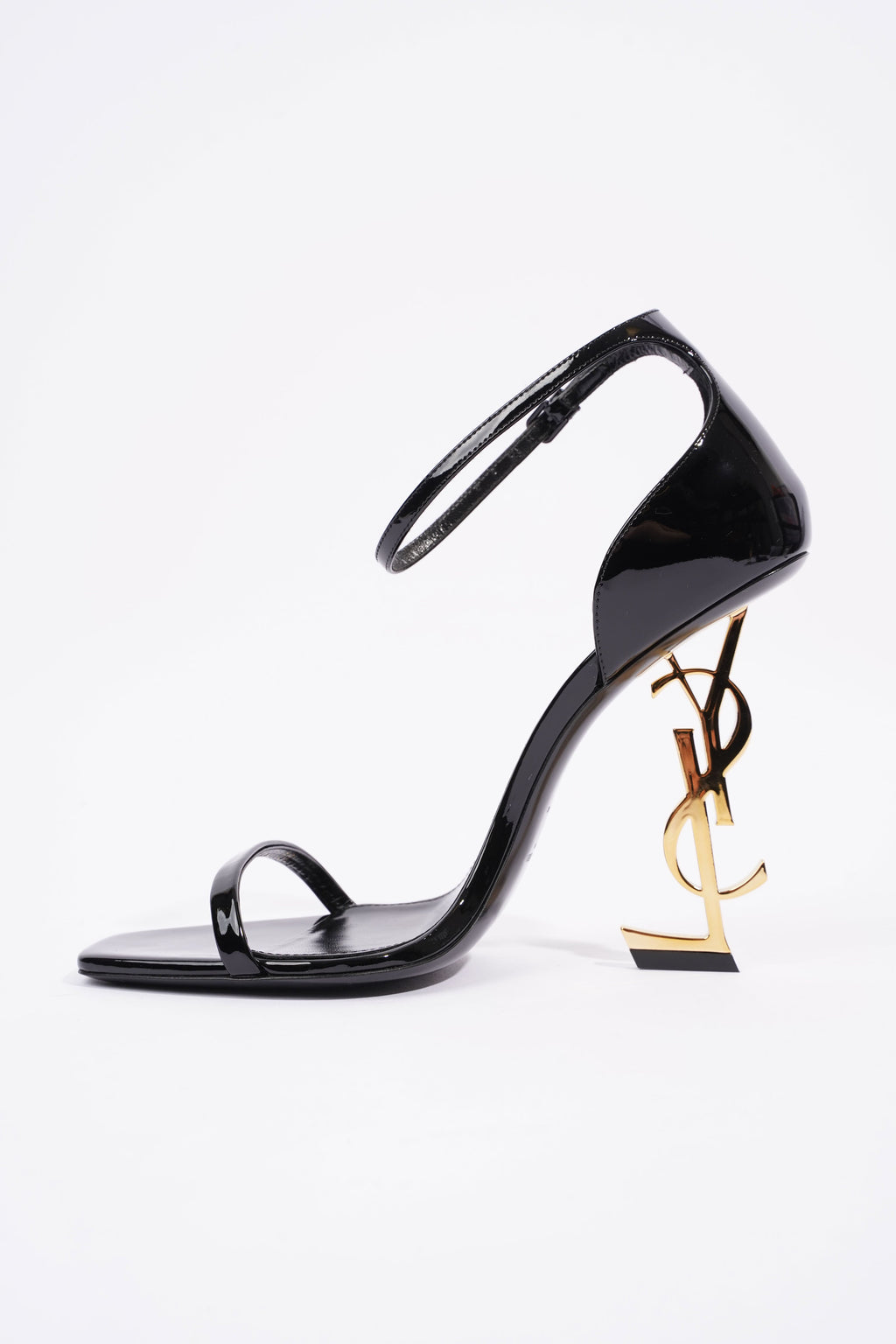 Saint Laurent Opyum Black / Gold Patent Leather EU 39 UK 6