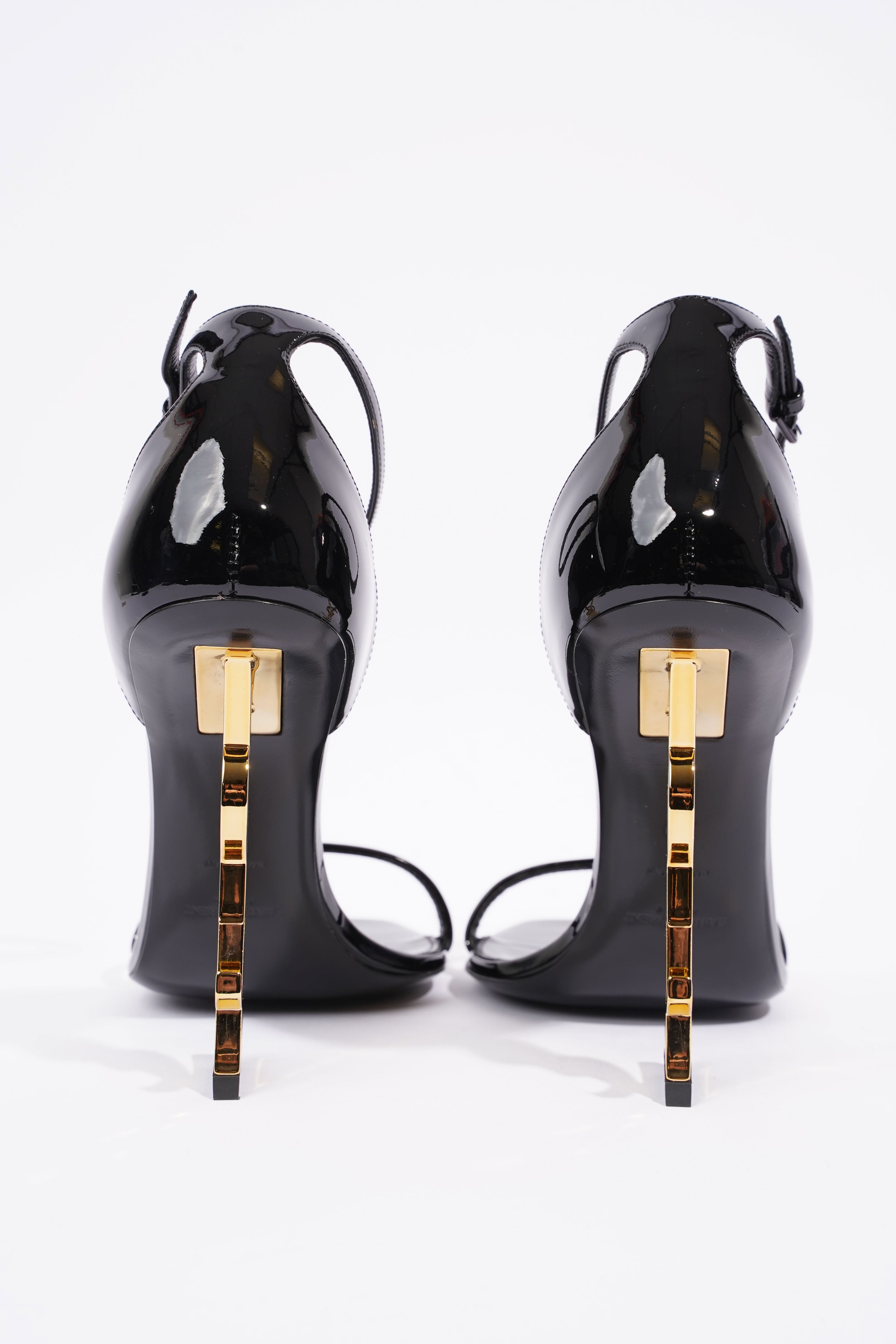 Saint Laurent Opyum Black / Gold Patent Leather EU 39 UK 6