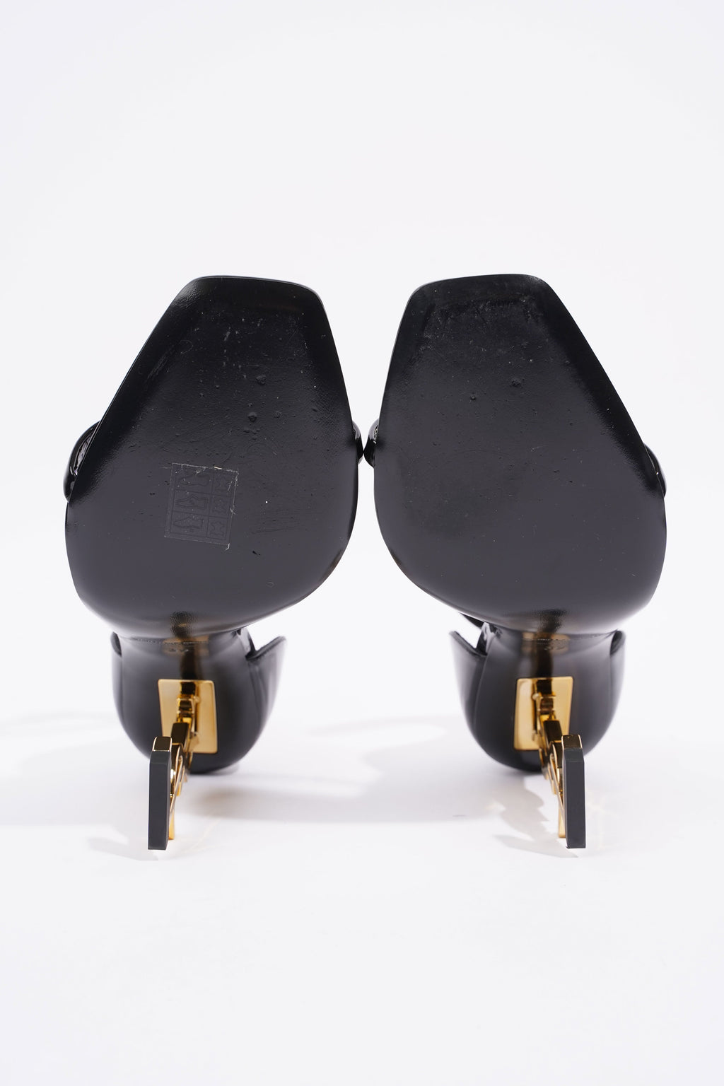 Saint Laurent Opyum Black / Gold Patent Leather EU 39 UK 6