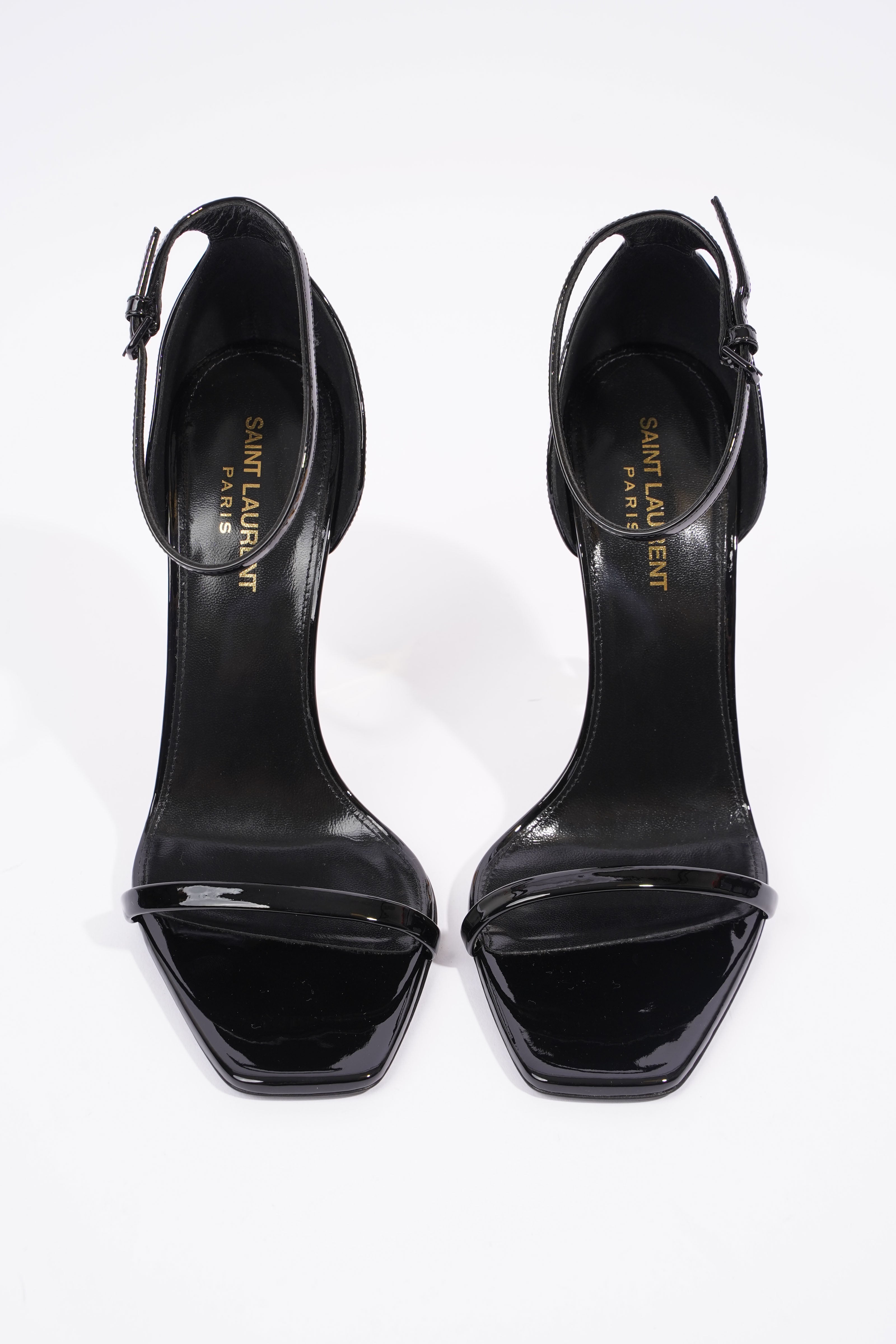 Saint Laurent Opyum Black / Gold Patent Leather EU 39 UK 6