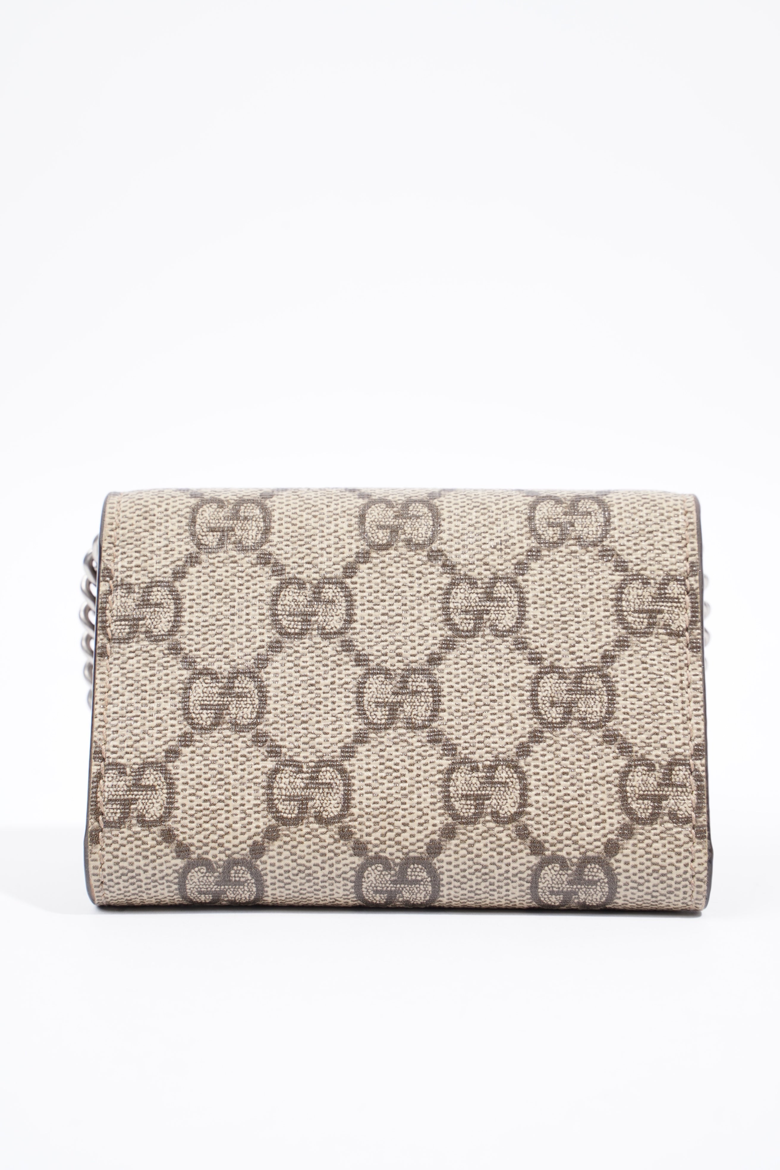 Gucci Dionysus Coin Purse Beige And Ebony GG Supreme Coated Canvas