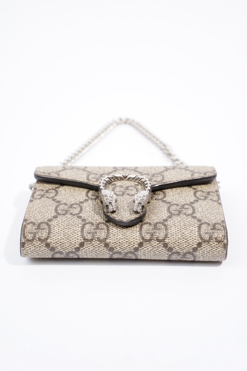 Gucci Dionysus Coin Purse Beige And Ebony GG Supreme Coated Canvas