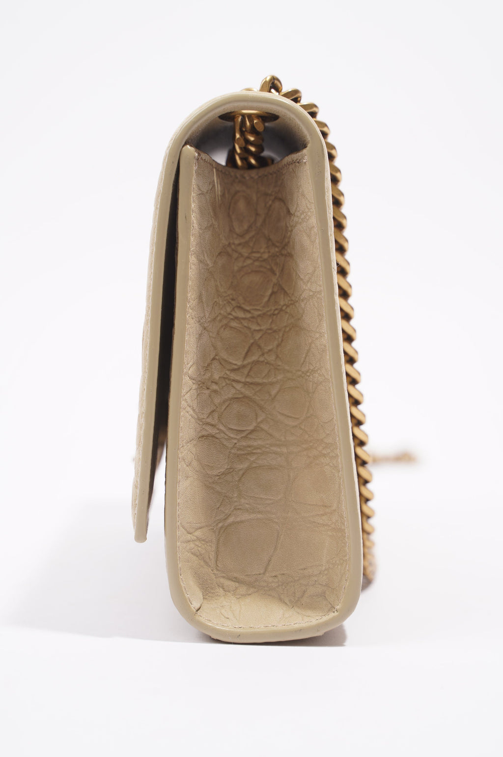 Saint Laurent Kate Chain Wallet Nougat Beige Calfskin Leather