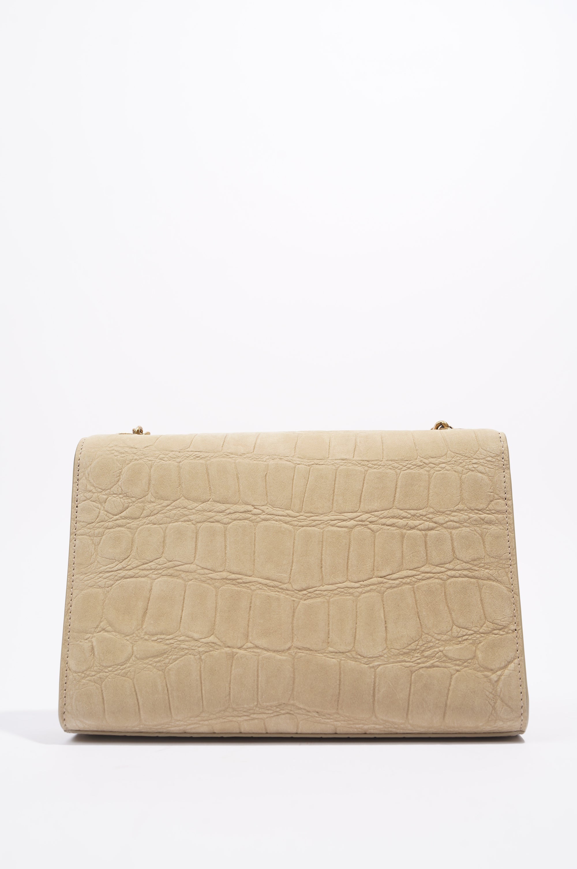 Saint Laurent Kate Chain Wallet Nougat Beige Calfskin Leather