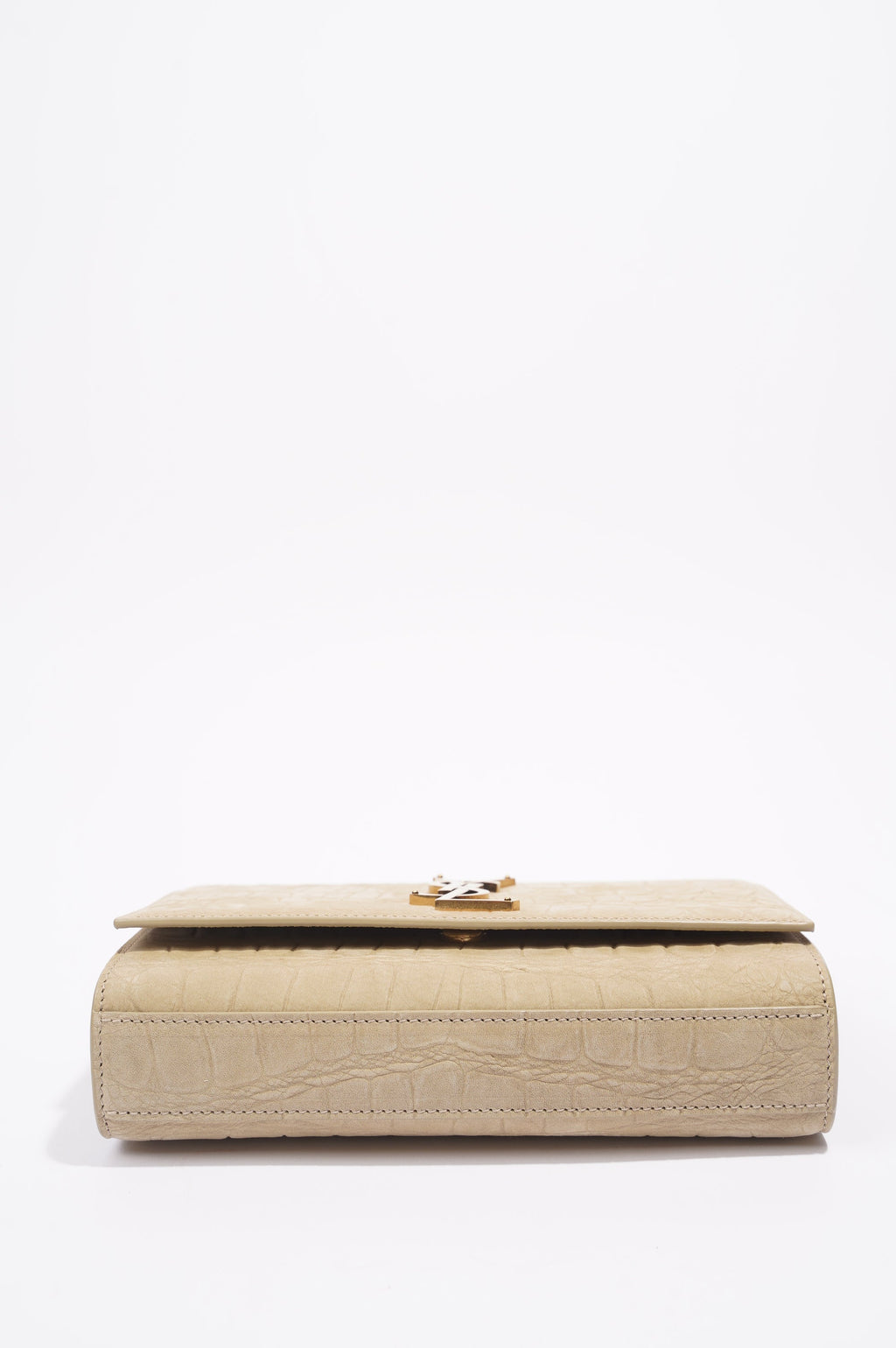 Saint Laurent Kate Chain Wallet Nougat Beige Calfskin Leather