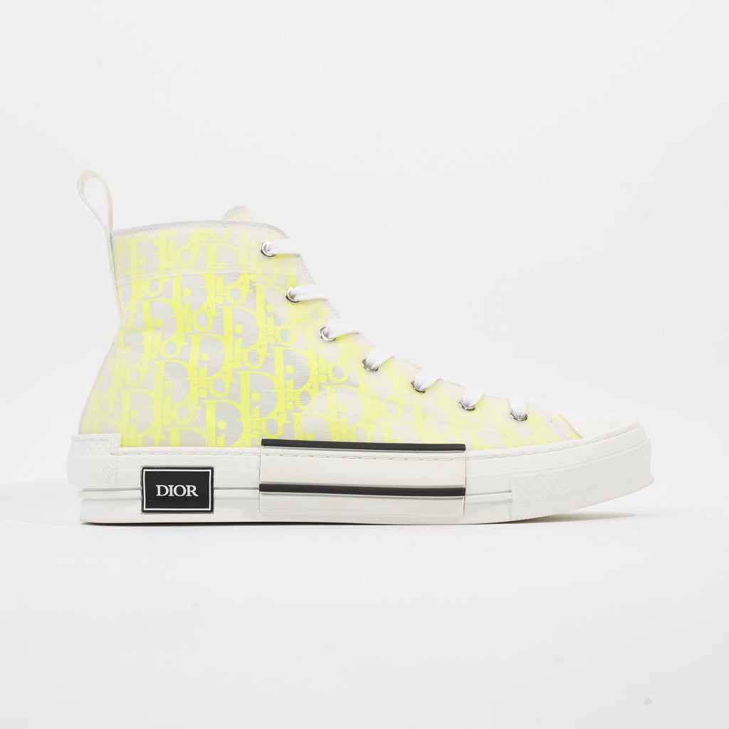Christian Dior B23 White / Neon Yellow Canvas EU 46 UK 12