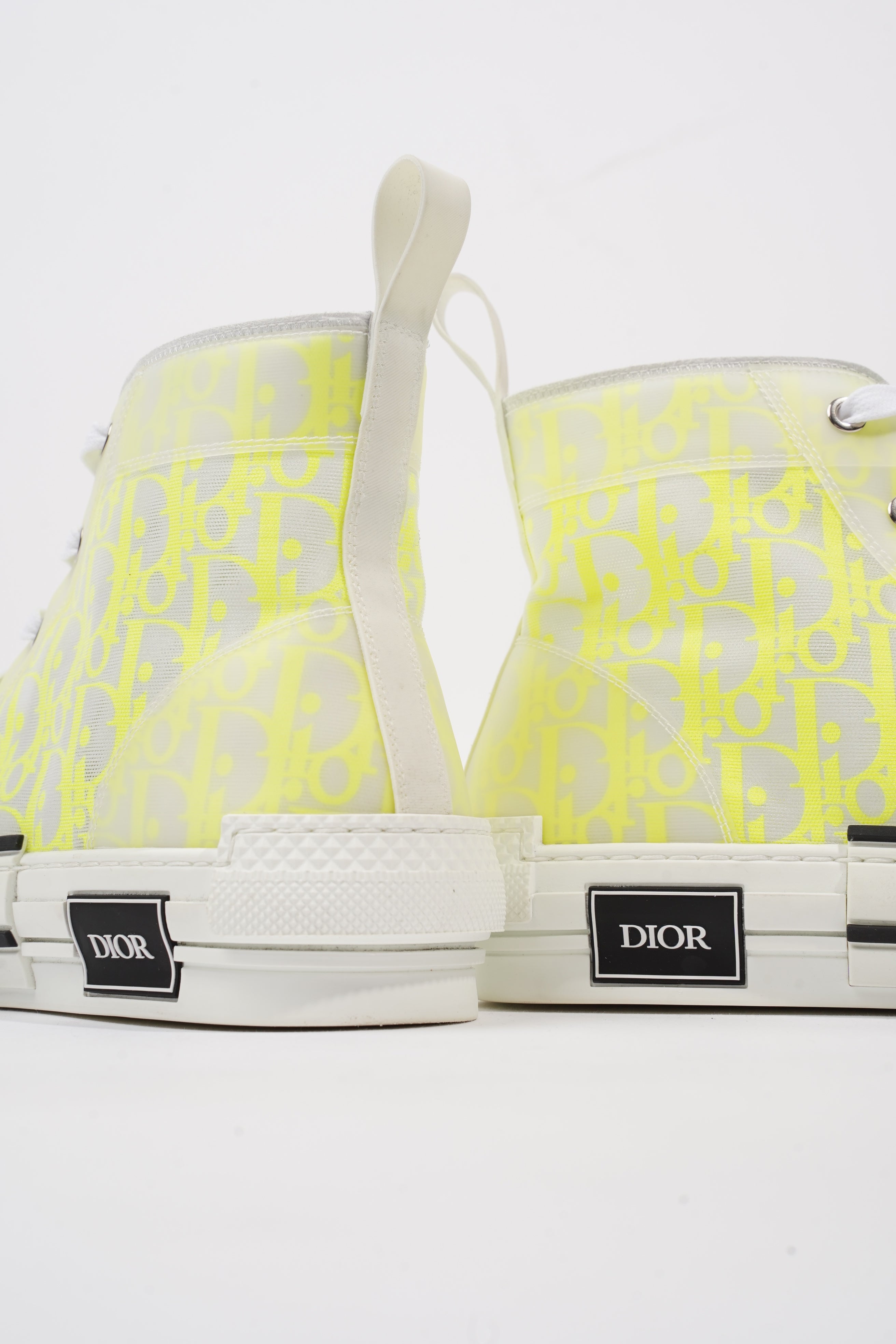 Christian Dior B23 White / Neon Yellow Canvas EU 46 UK 12