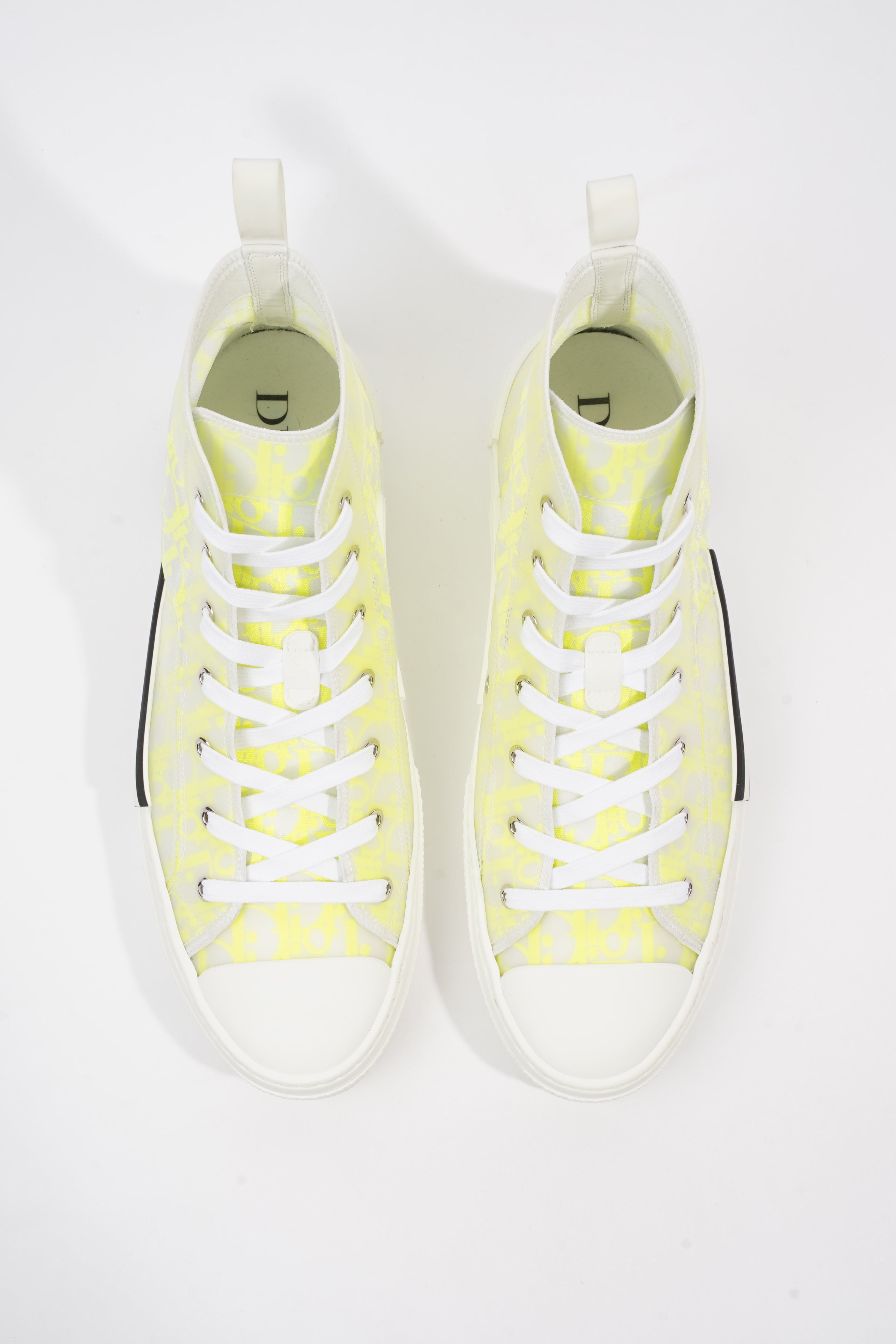 Christian Dior B23 White / Neon Yellow Canvas EU 46 UK 12