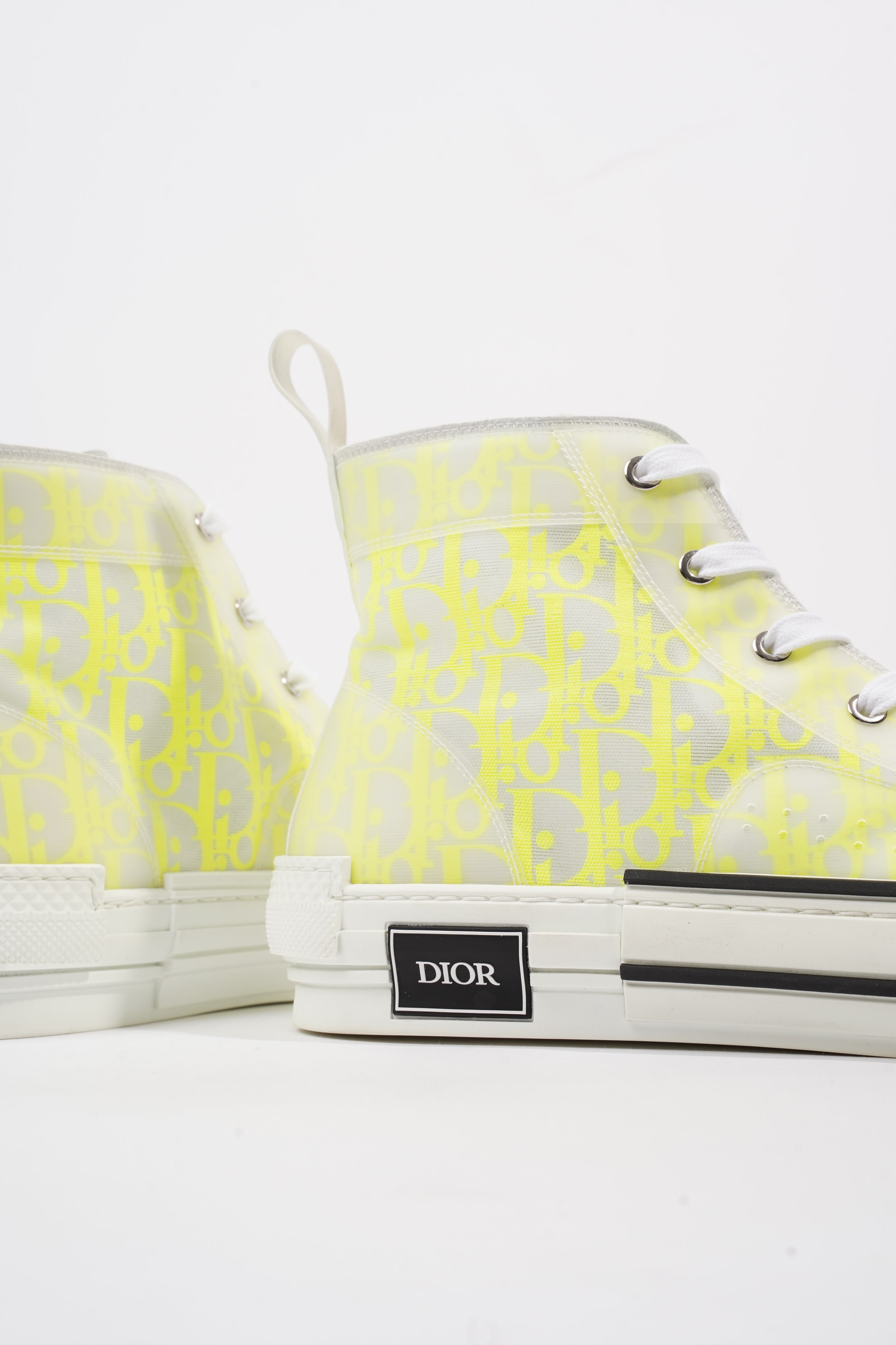 Christian Dior B23 White / Neon Yellow Canvas EU 46 UK 12