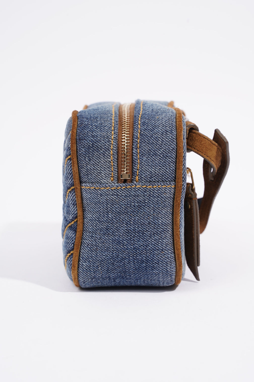 Saint Laurent Lou Belt Bag Denim / Brown Denim