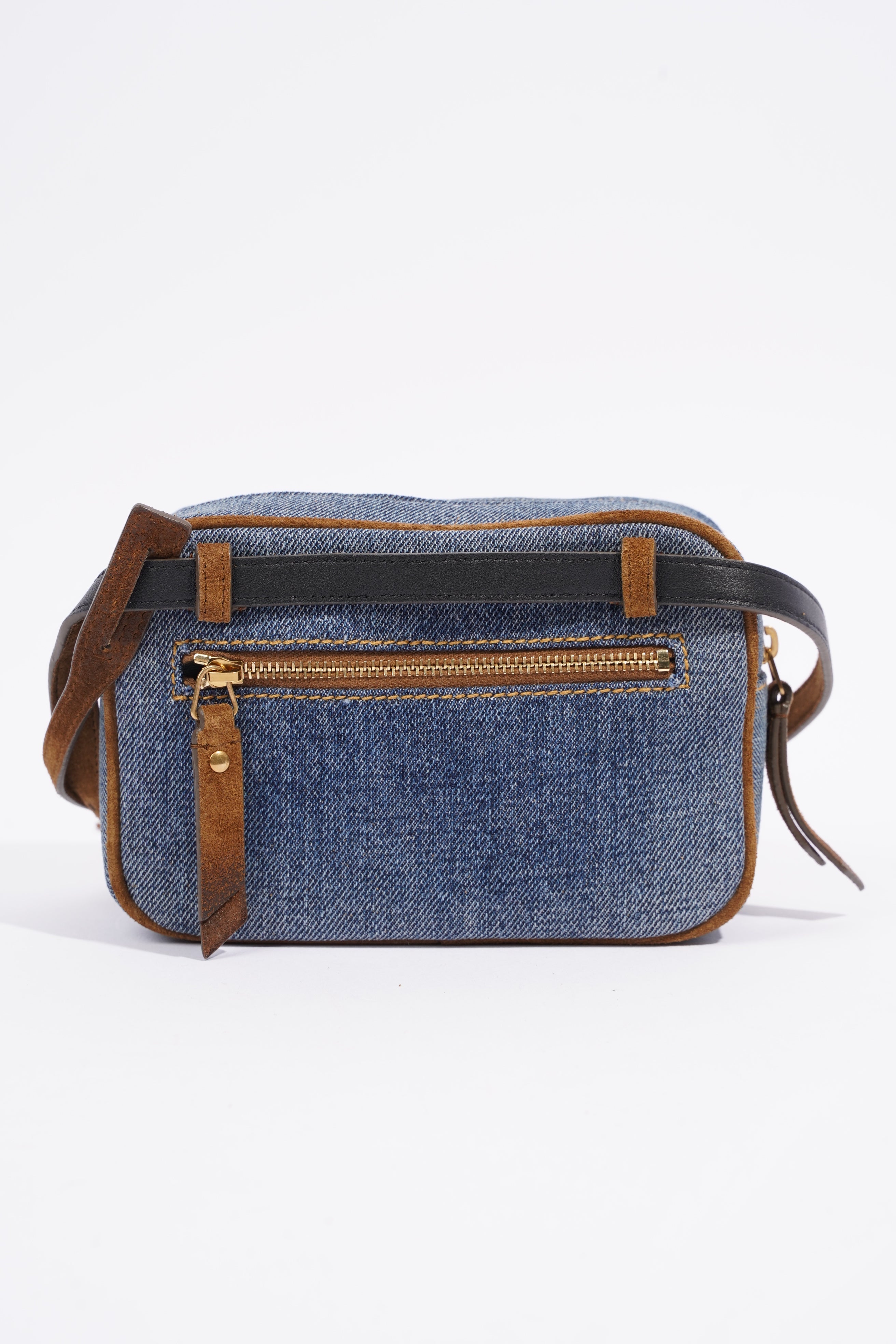 Saint Laurent Lou Belt Bag Denim / Brown Denim