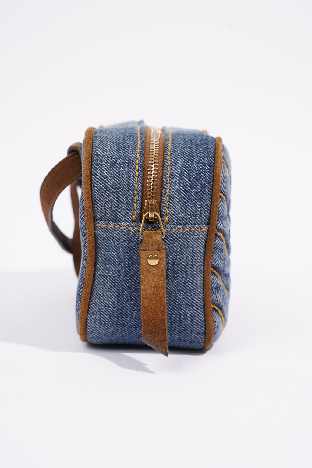 Saint Laurent Lou Belt Bag Denim / Brown Denim