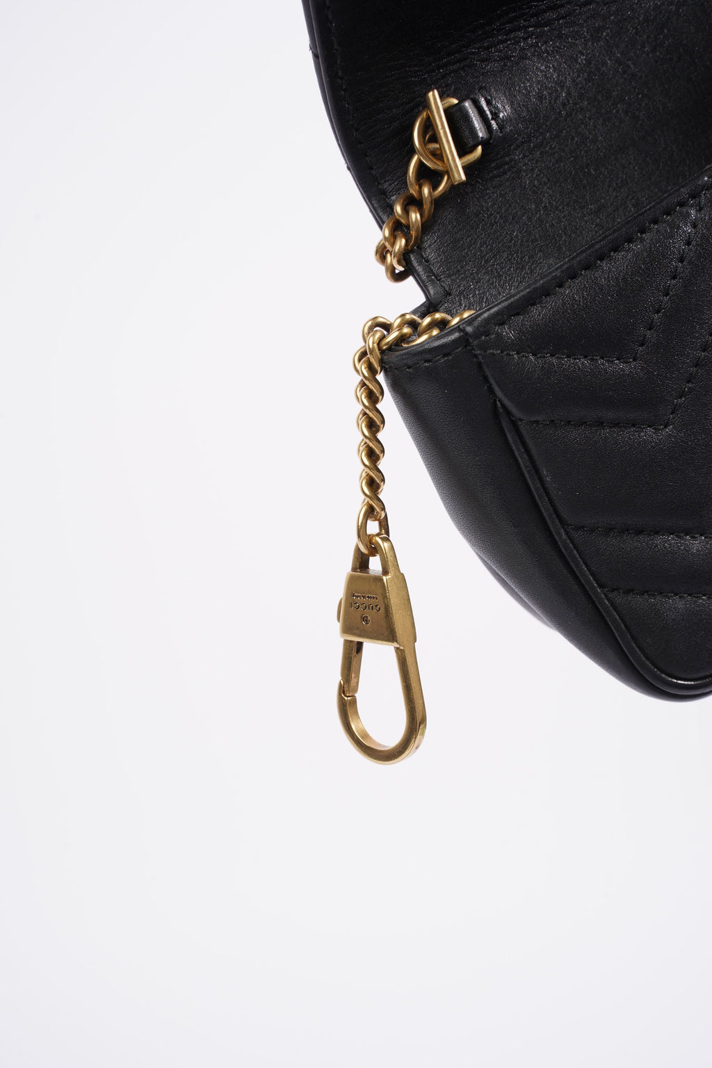 Gucci Marmont Flap Black Matelasse Leather Super Mini