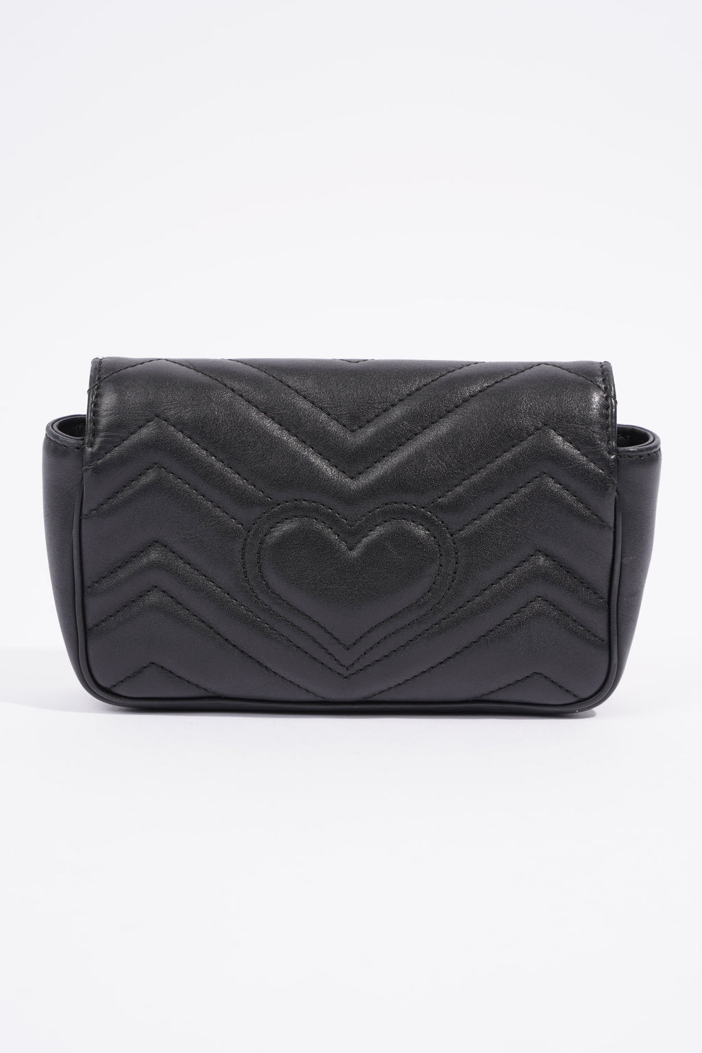 Gucci Marmont Flap Black Matelasse Leather Super Mini