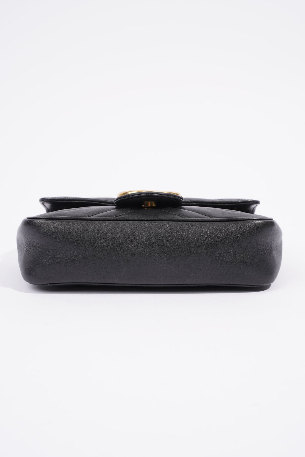 Gucci Marmont Flap Black Matelasse Leather Super Mini
