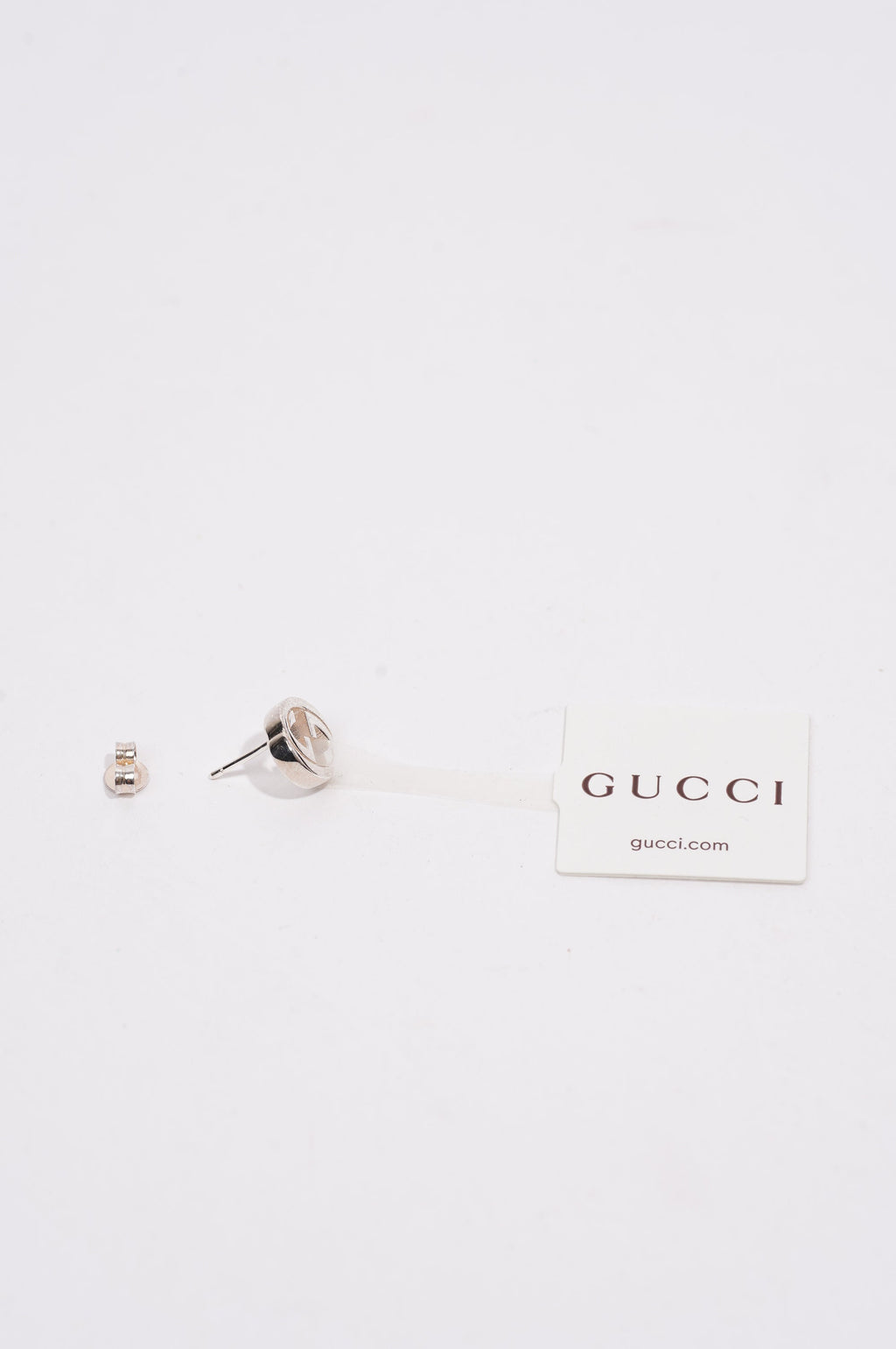 Gucci Interlocking GG Earrings Silver Base Metal
