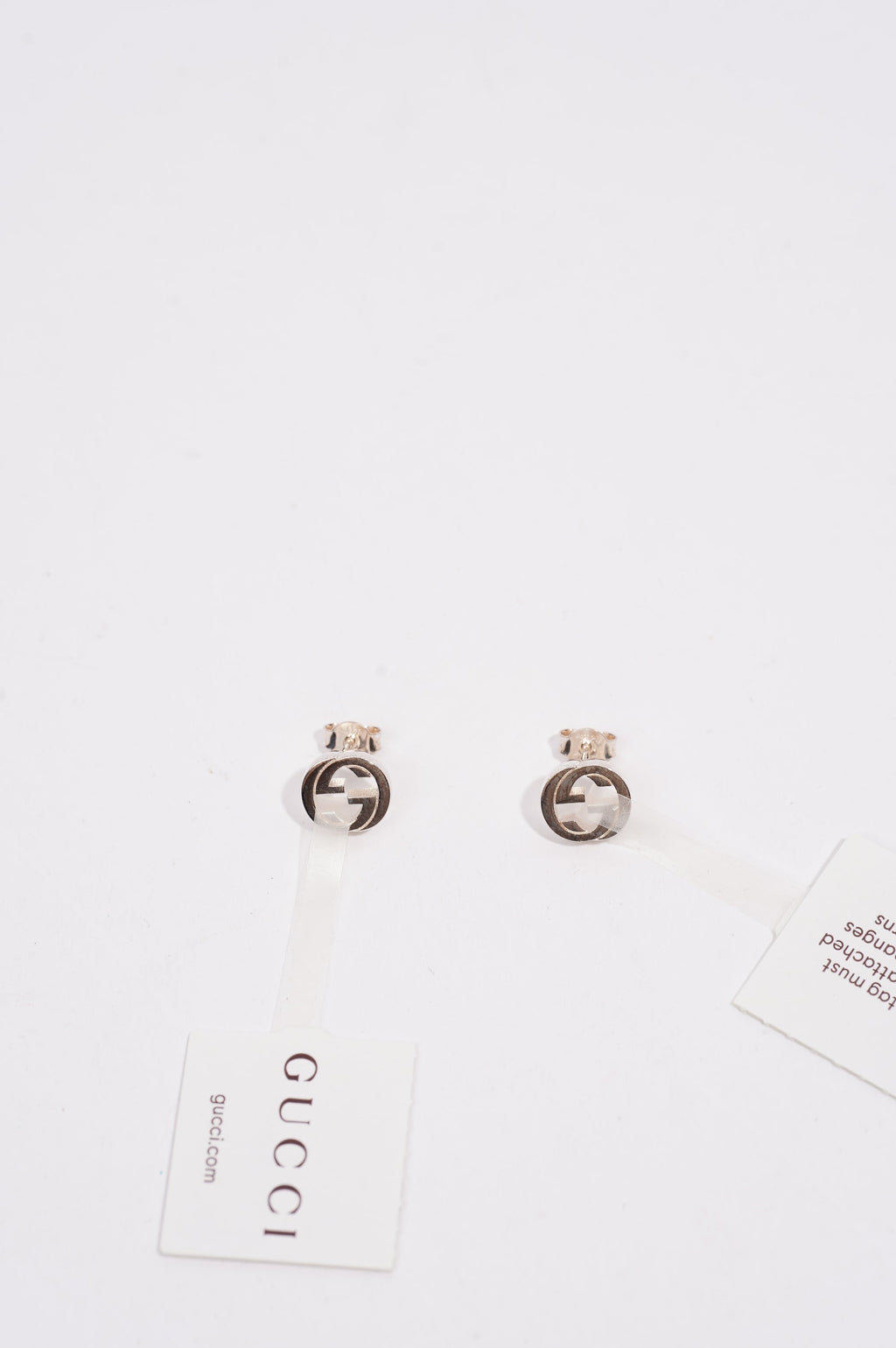 Gucci Interlocking GG Earrings Silver Base Metal