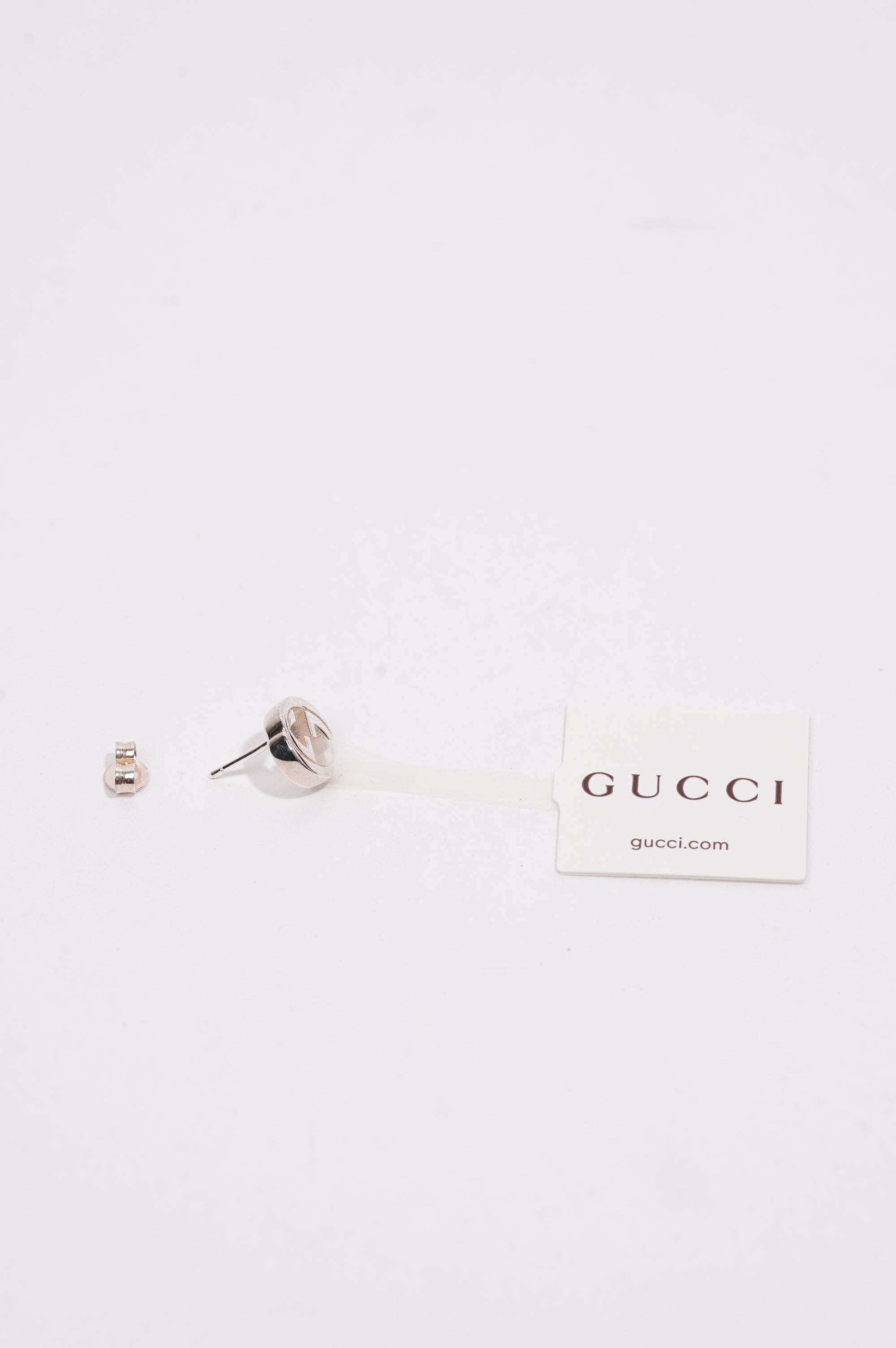 Gucci Interlocking GG Earrings Silver Base Metal