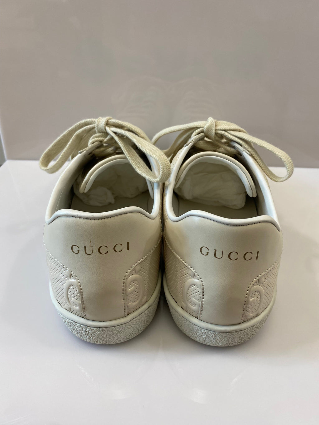 GUCCI ACE GG EMBOSSED SNEAKERS