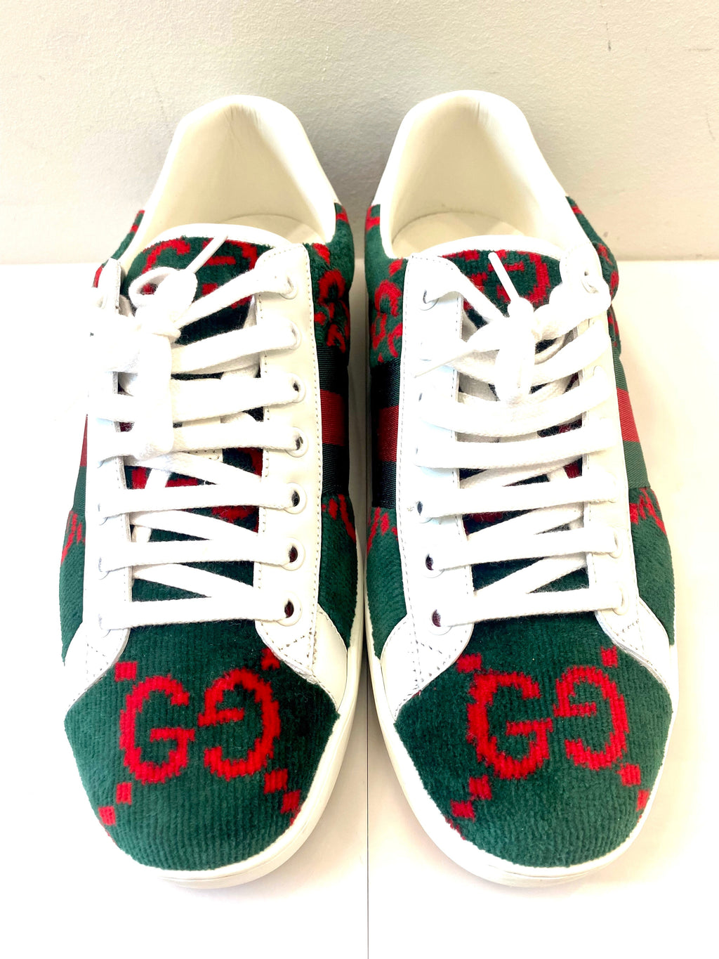 GUCCI ACE GG TERRY CLOTH WEB SNEAKERS