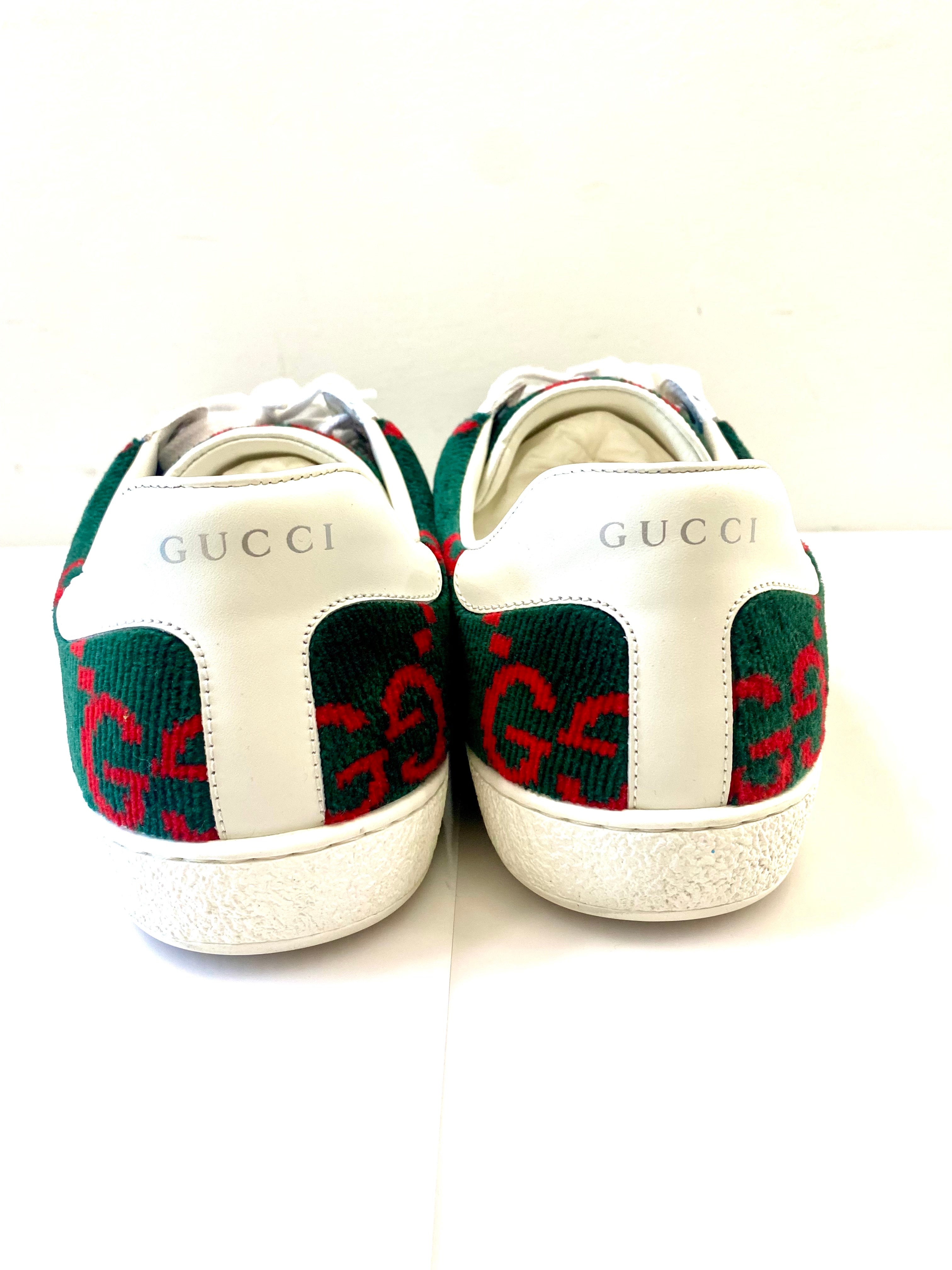 GUCCI ACE GG TERRY CLOTH WEB SNEAKERS