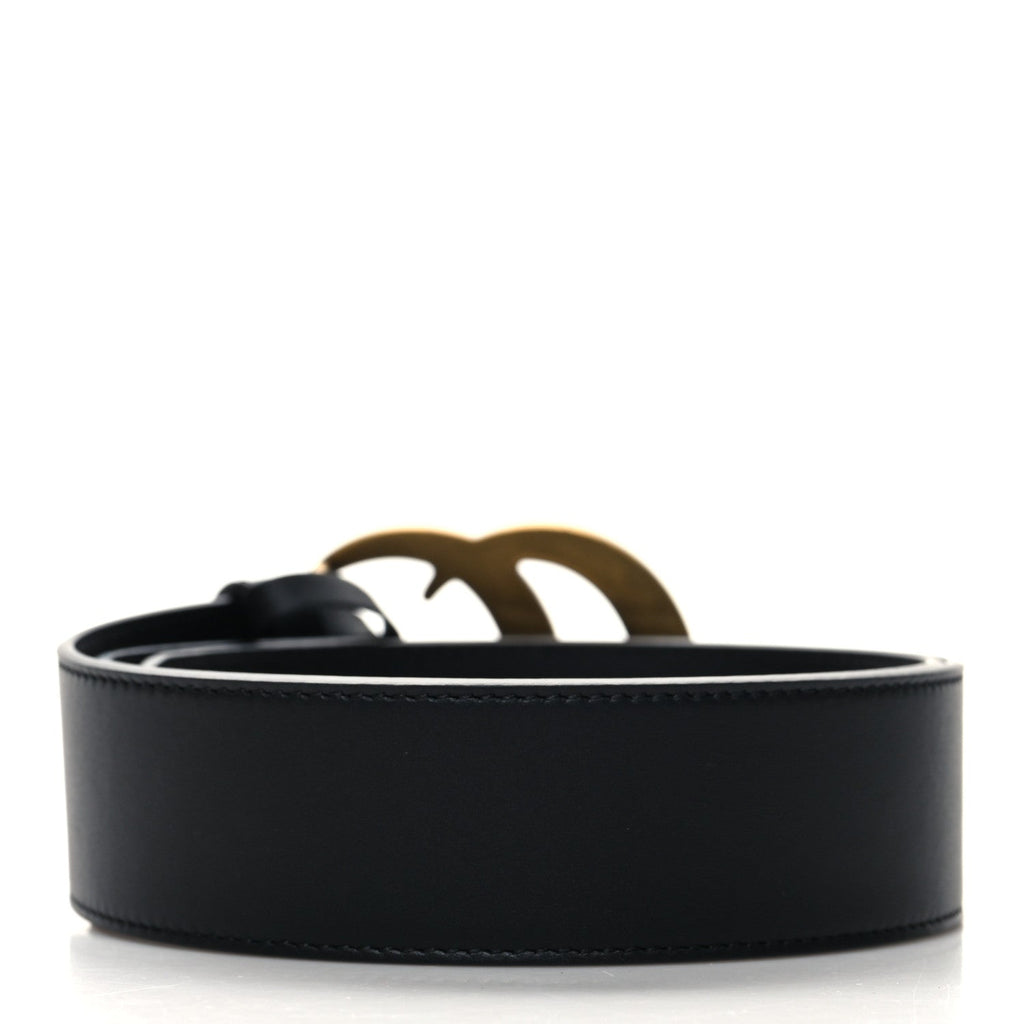 GUCCI GG MARMONT DOUBLE G CALFSKIN LEATHER BELT