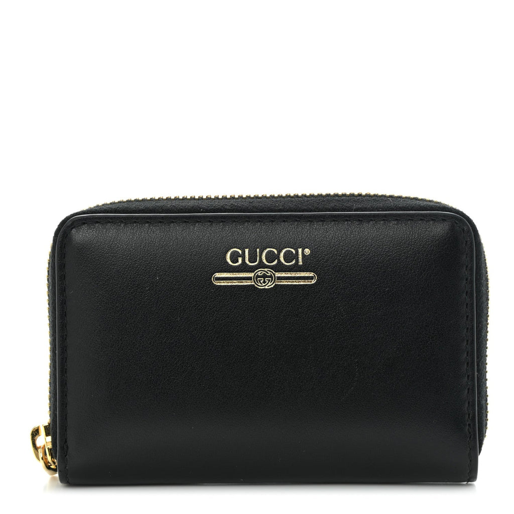 GUCCI CALFSKIN LOGO ZIP AROUND WALLET