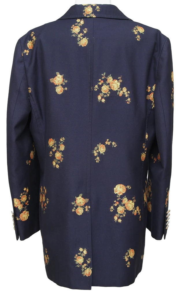 GUCCI FLORAL NAVY BLAZER JACKET