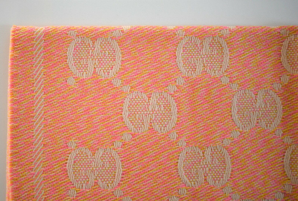 GUCCI GG JACQUARD WOOL SCARF SHAWL