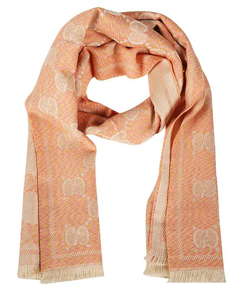 GUCCI GG JACQUARD WOOL SCARF SHAWL