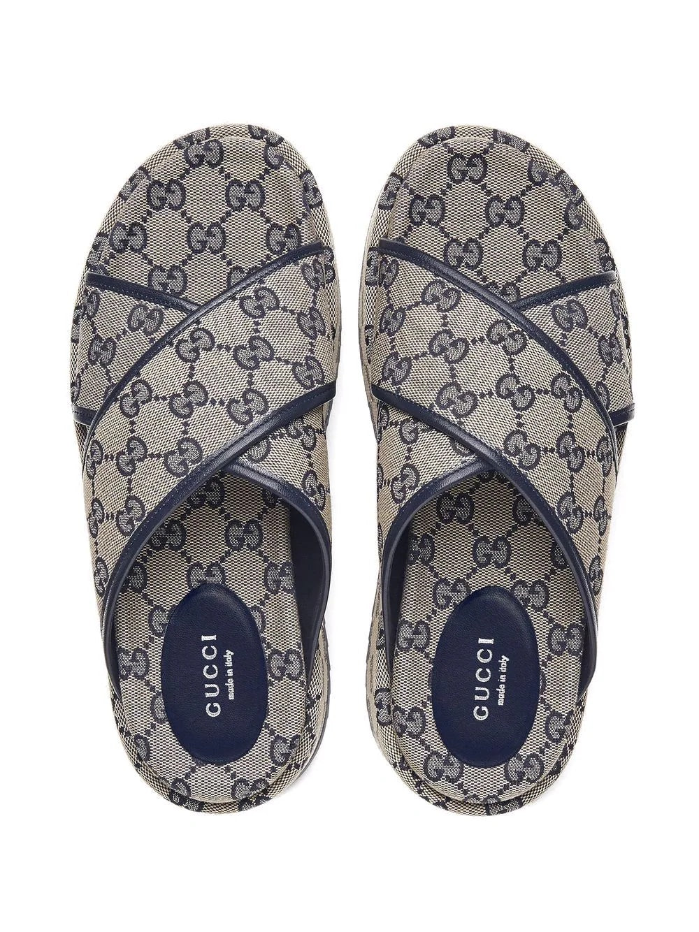 GUCCI GG SUPREME PLATFORM SANDALS