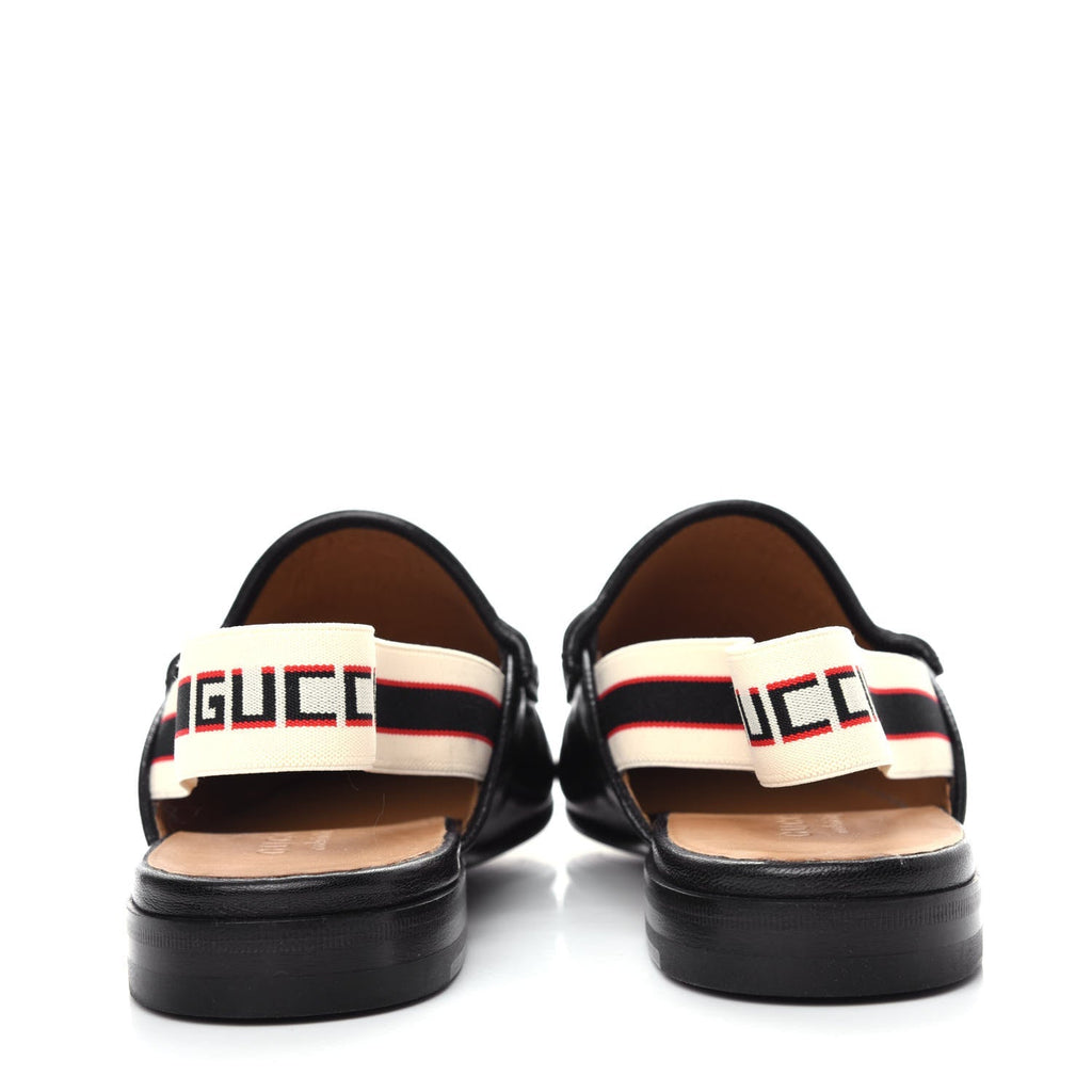 GUCCI GOATSKIN HORSEBIT SLINGBACK MULES