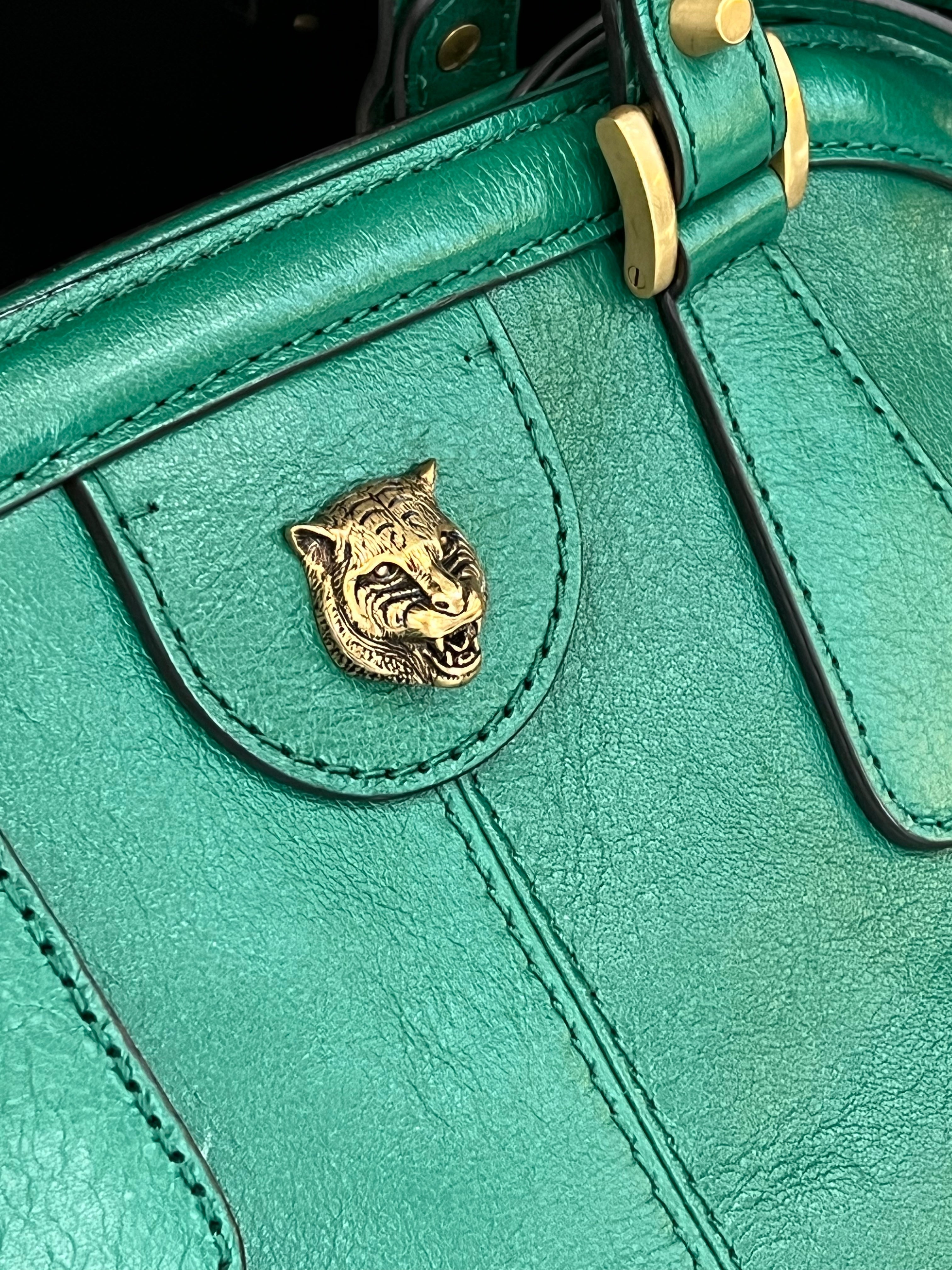 GUCCI LARGE RE BELLE LEATHER DOME BAG