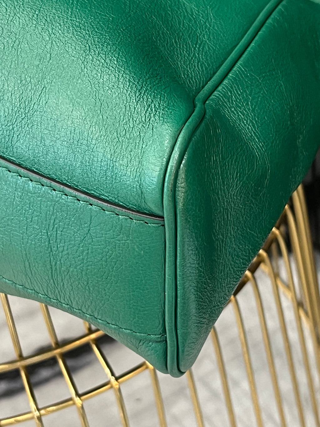 GUCCI LARGE RE BELLE LEATHER DOME BAG