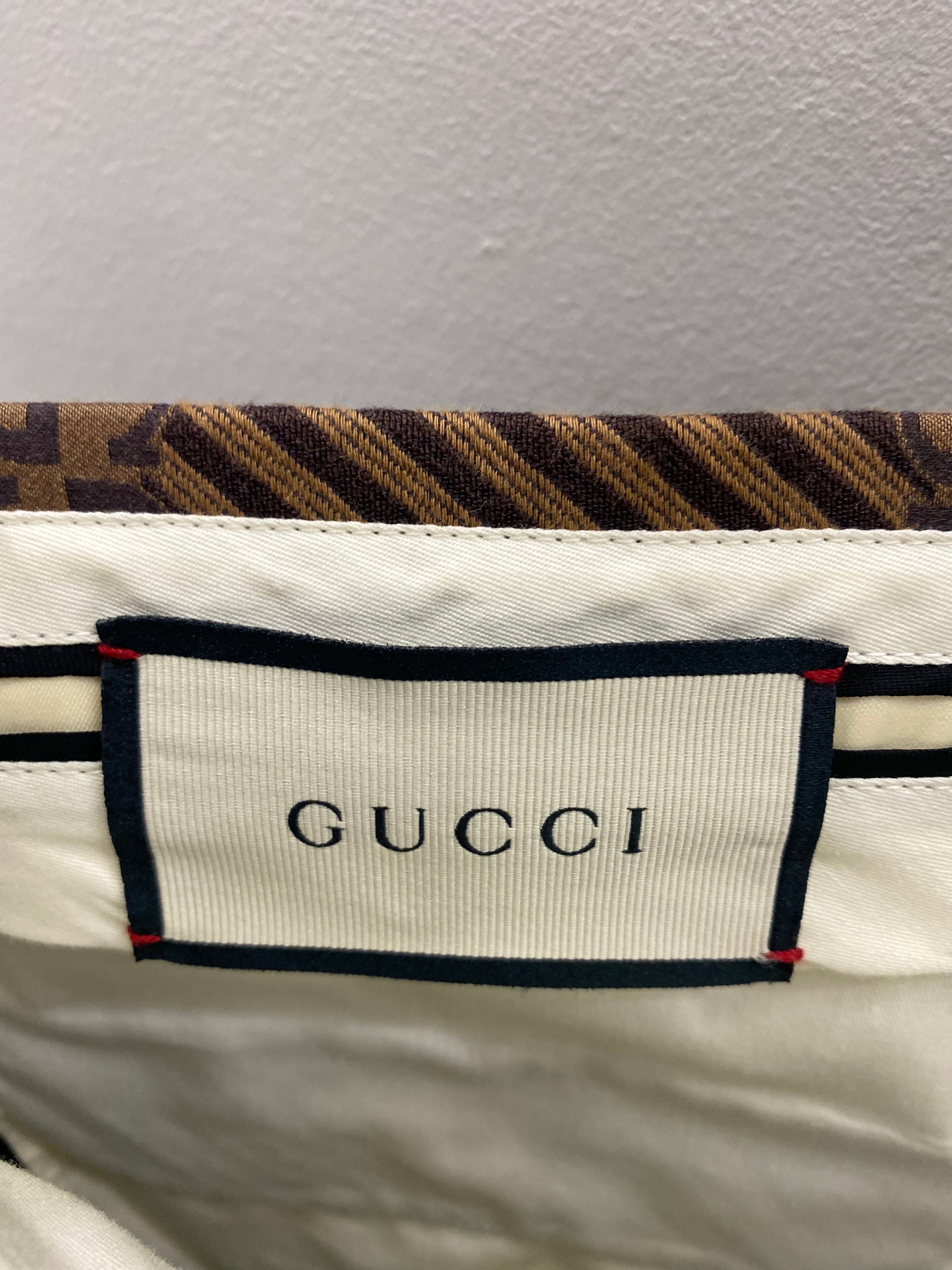 GUCCI MONOGRAM MEN'S TROUSERS