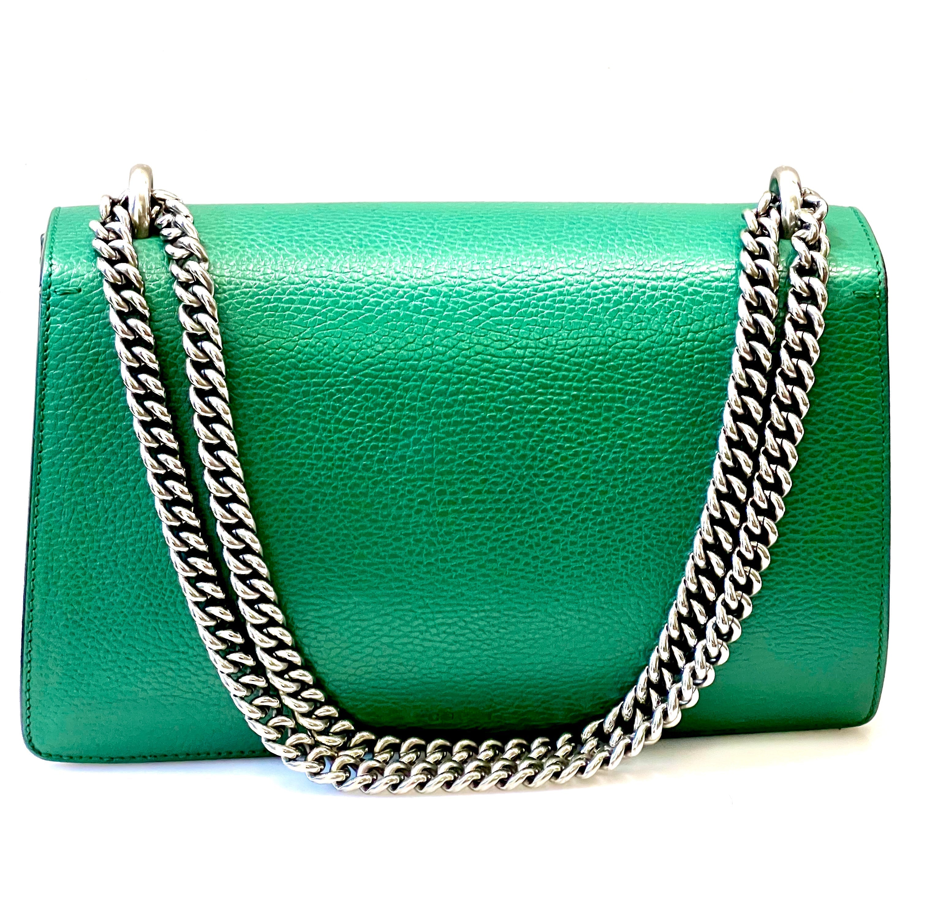 GUCCI DIONYSUS PEBBLED LEATHER SMALL SHOULDER BAG