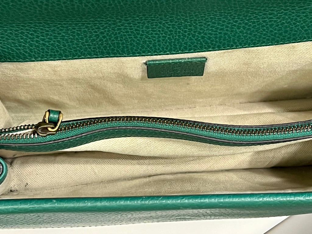 GUCCI DIONYSUS PEBBLED LEATHER SMALL SHOULDER BAG